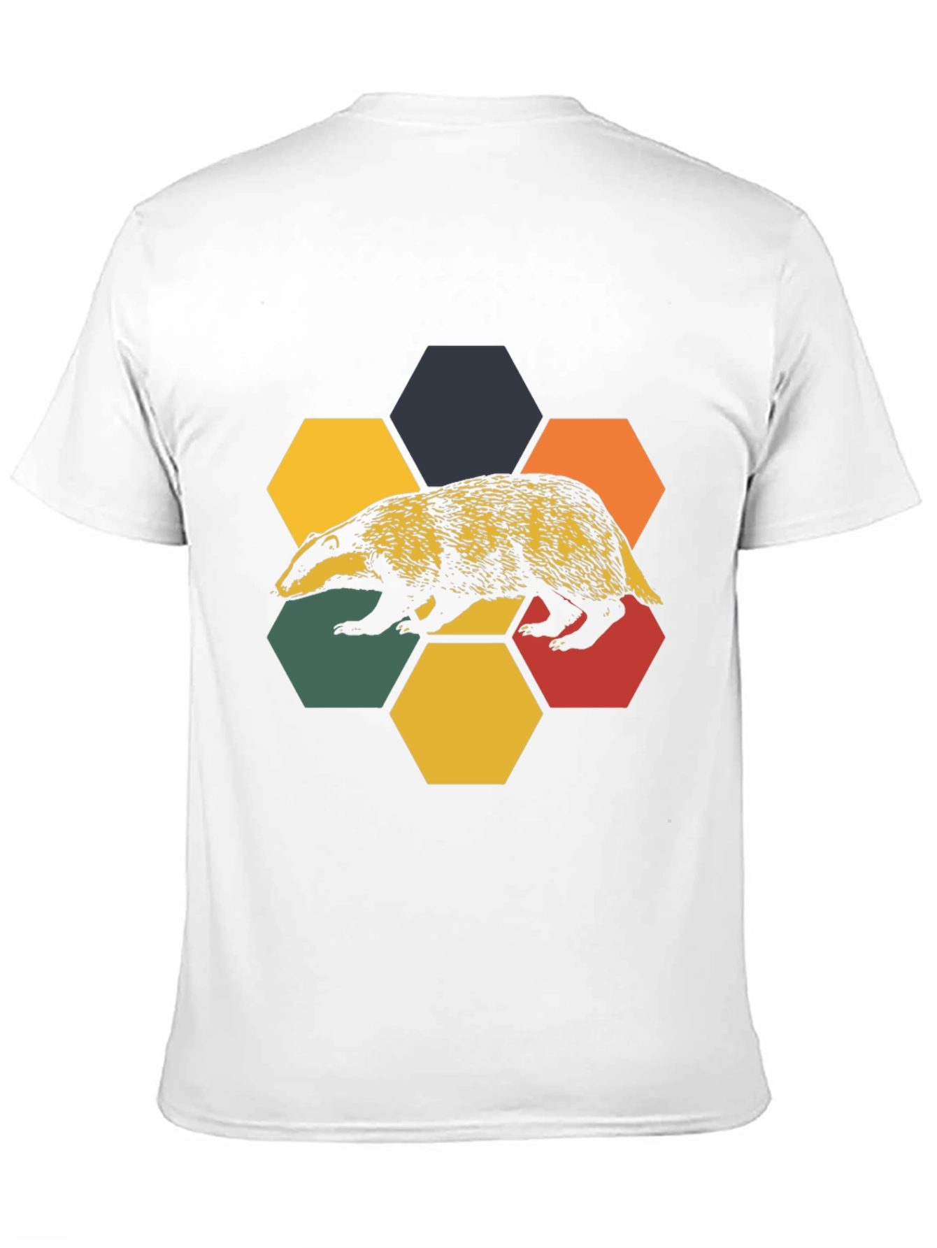 Retro Badger Hexagon T-Shirt