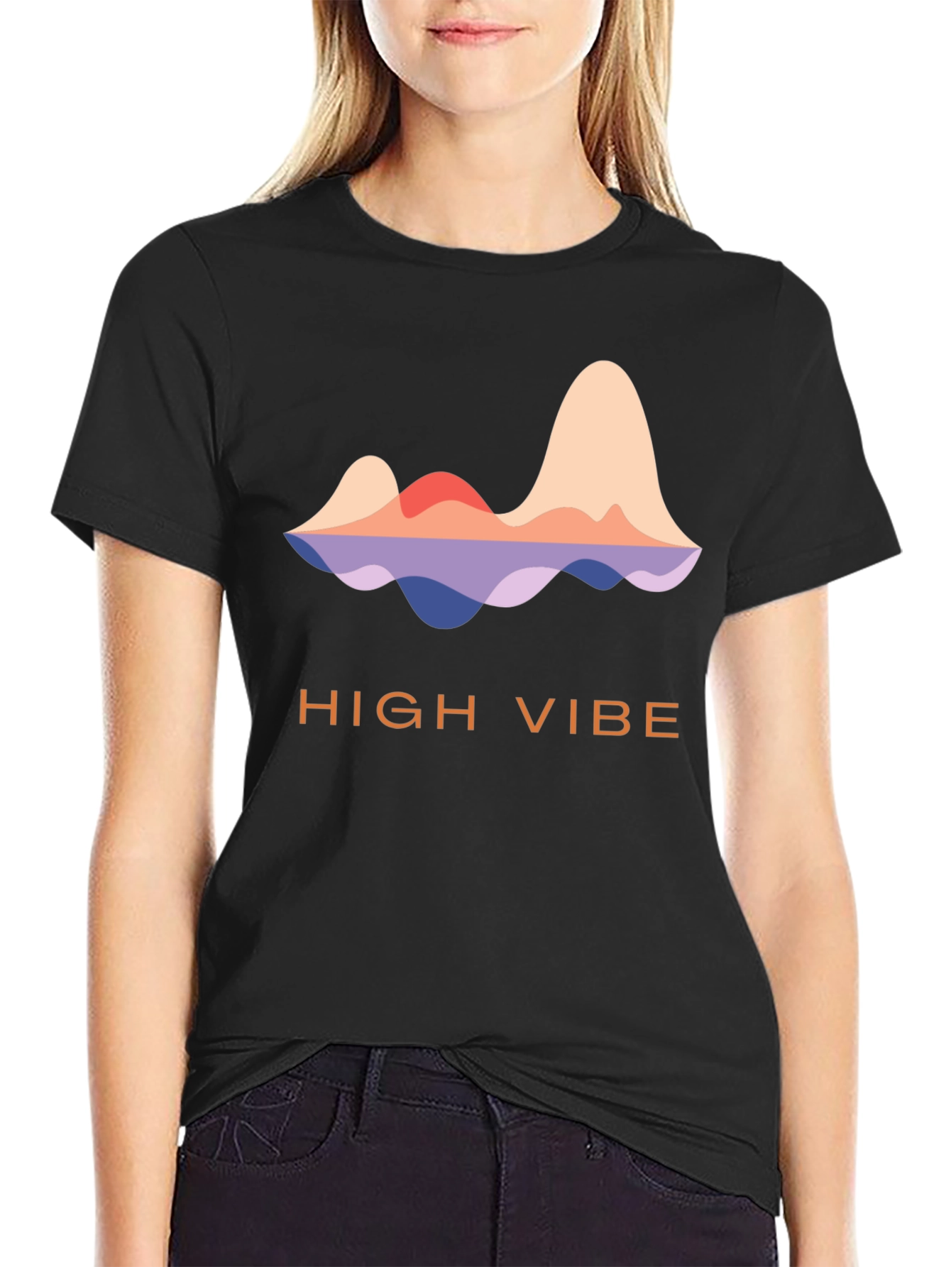 High Vibe T-Shirt - Mountain Sunset Graphic Tee