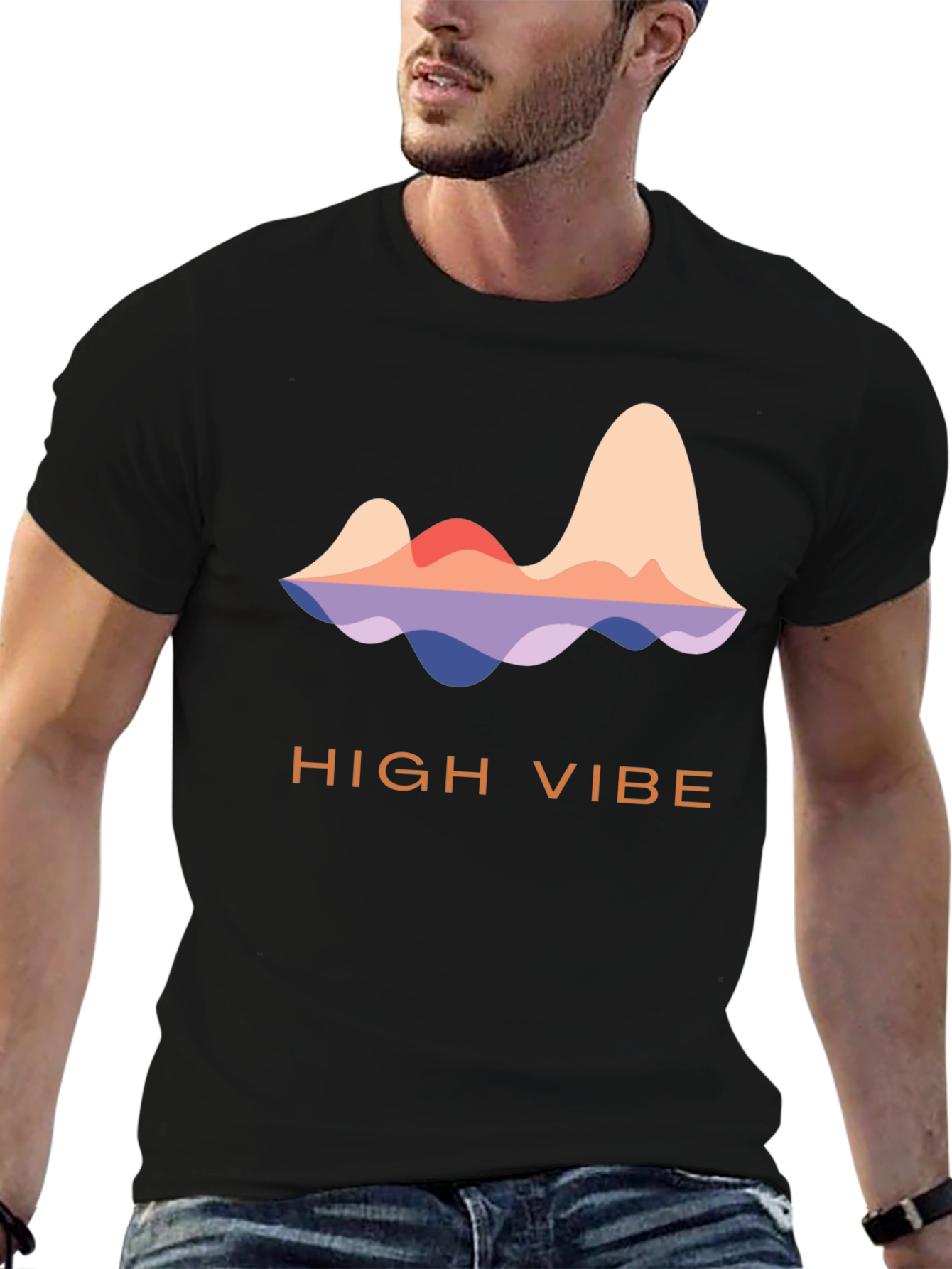 High Vibe T-Shirt - Mountain Sunset Graphic Tee