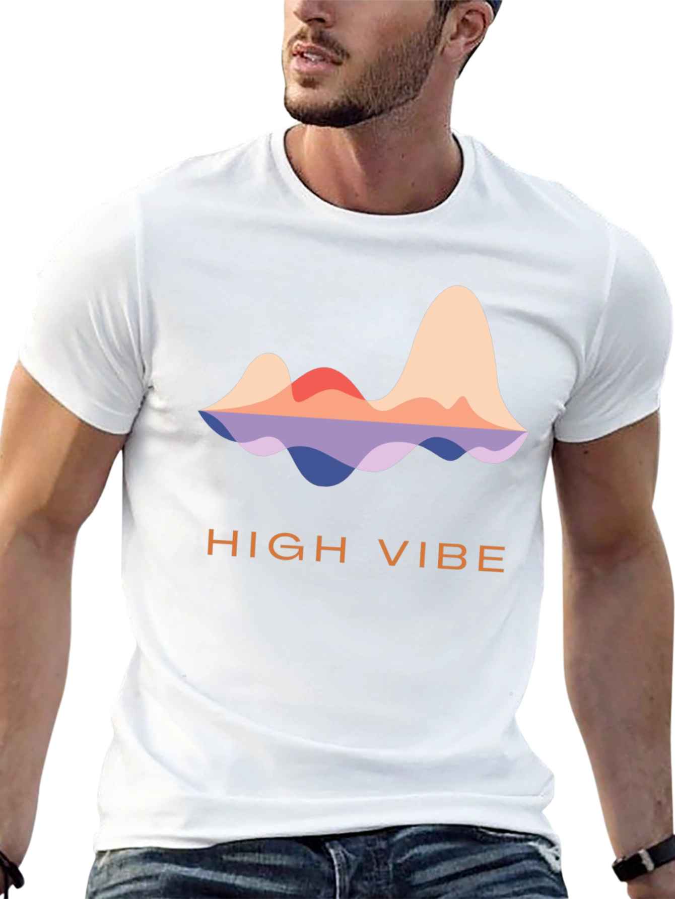 High Vibe T-Shirt - Mountain Sunset Graphic Tee