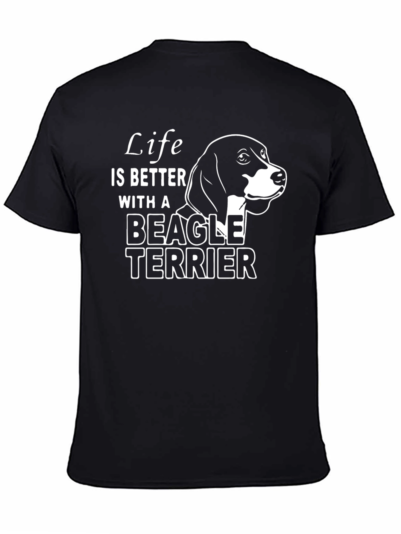 Beagle Terrier Graphic T-Shirt - Life is Better