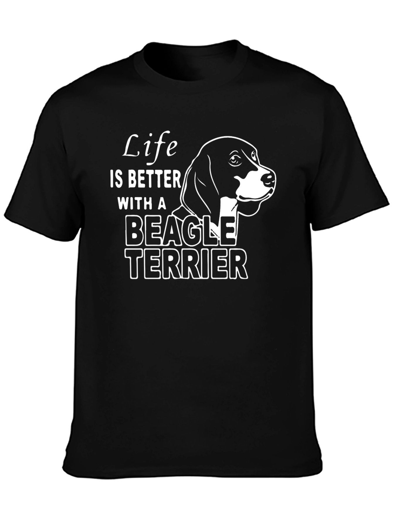 Beagle Terrier Graphic T-Shirt - Life is Better