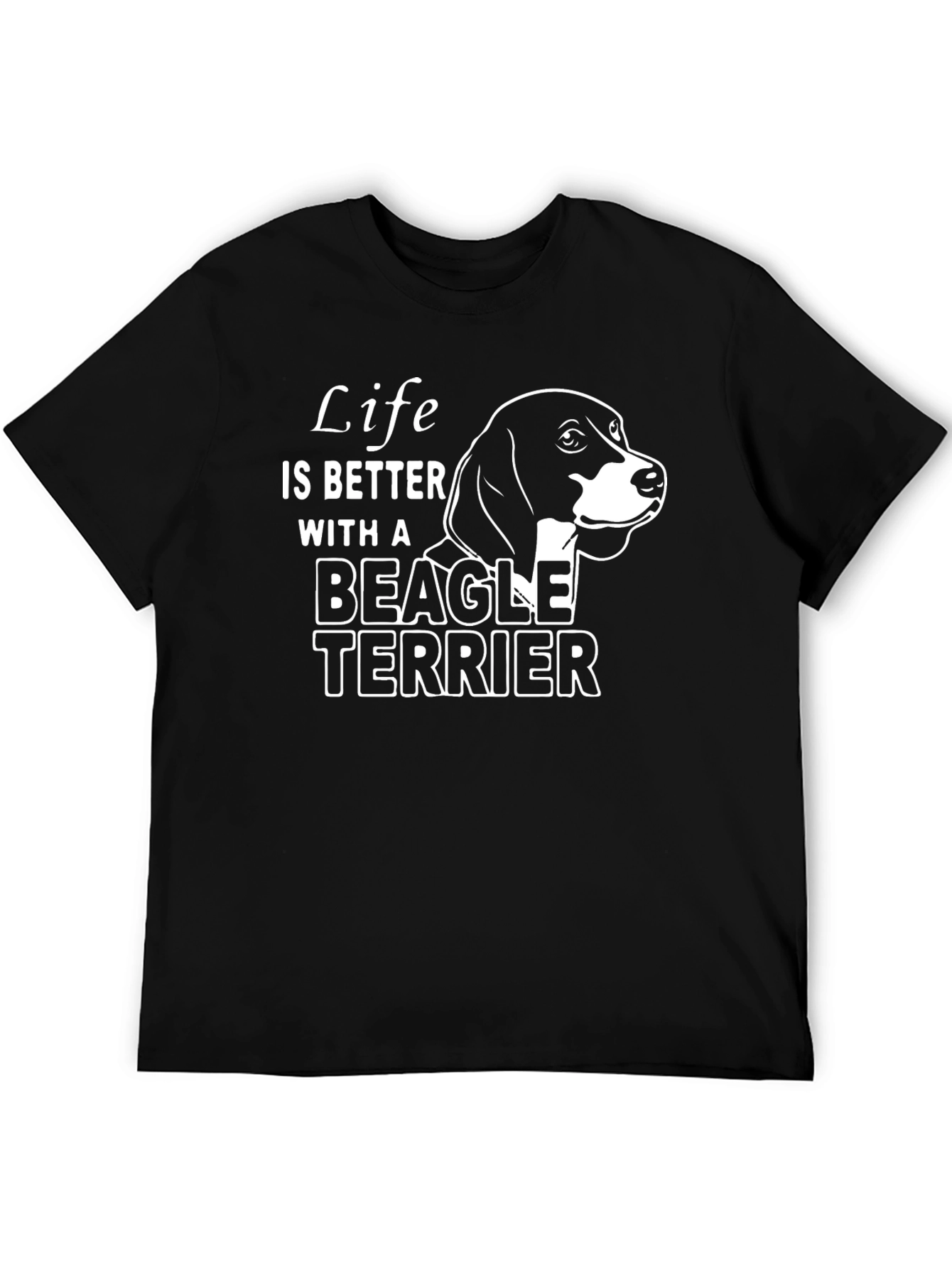 Beagle Terrier Graphic T-Shirt - Life is Better