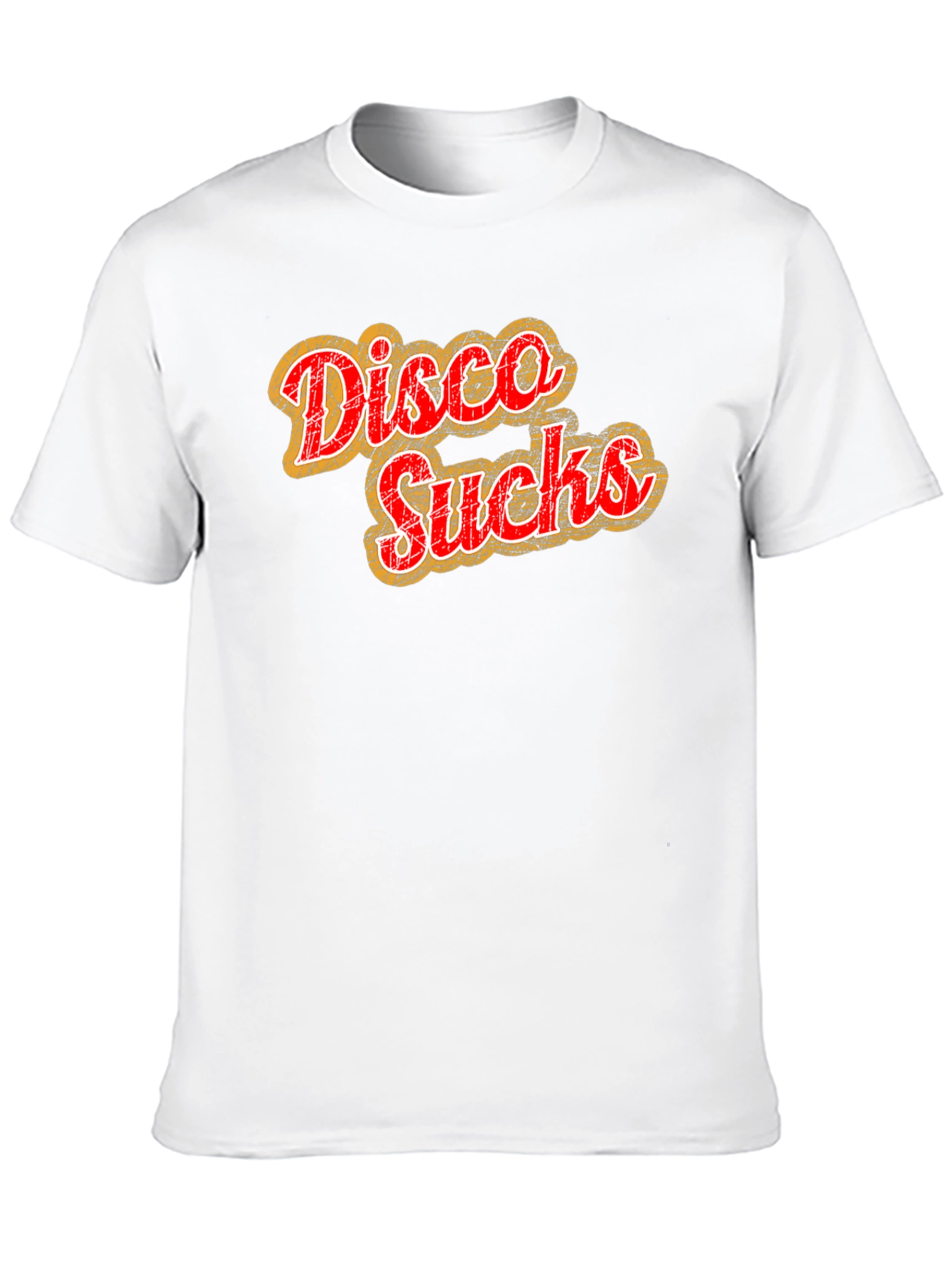 Disco Sucks Graphic Tee - Retro Style Black T-Shirt