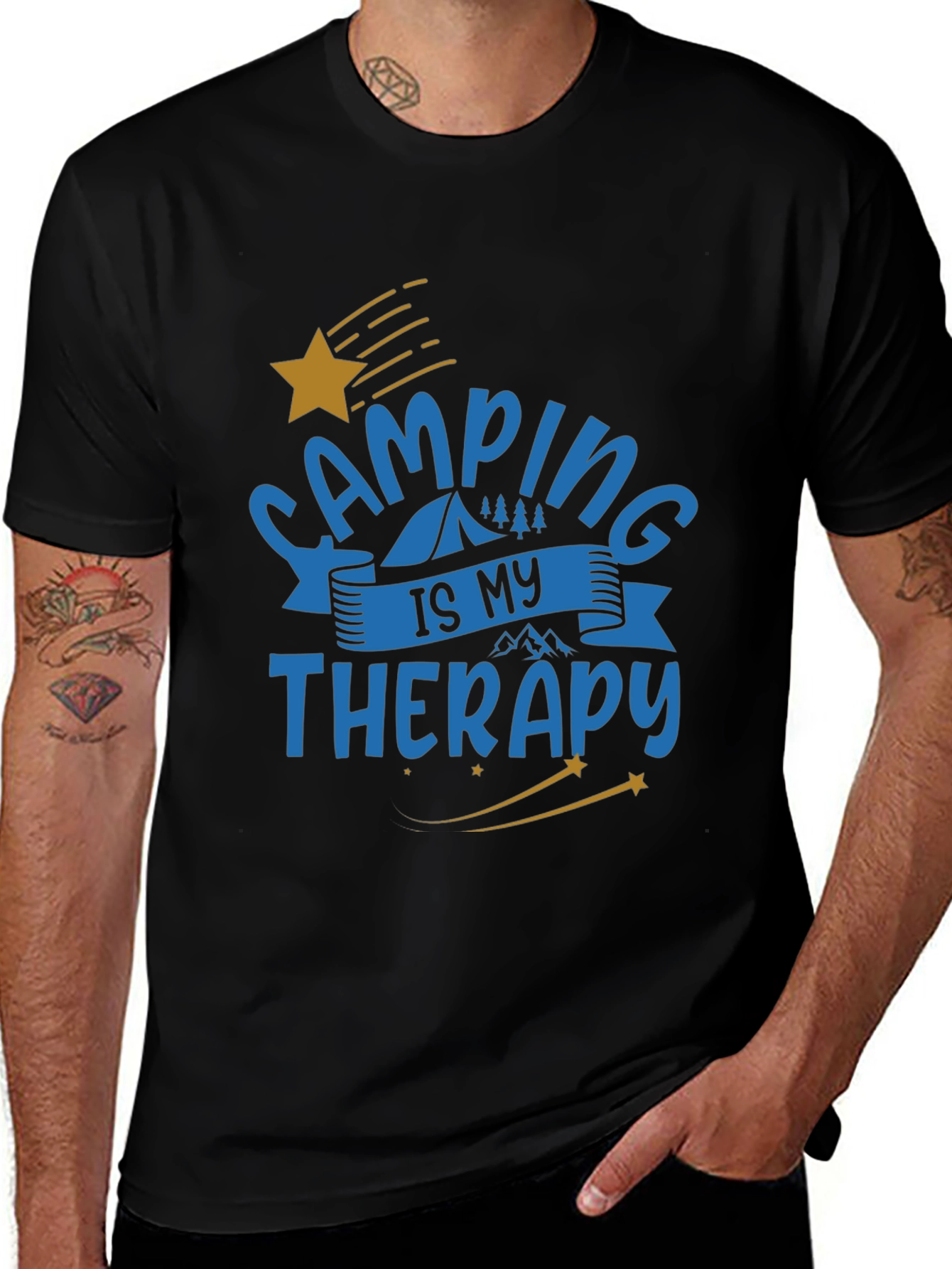 Camping is My Therapy Graphic T-Shirt
