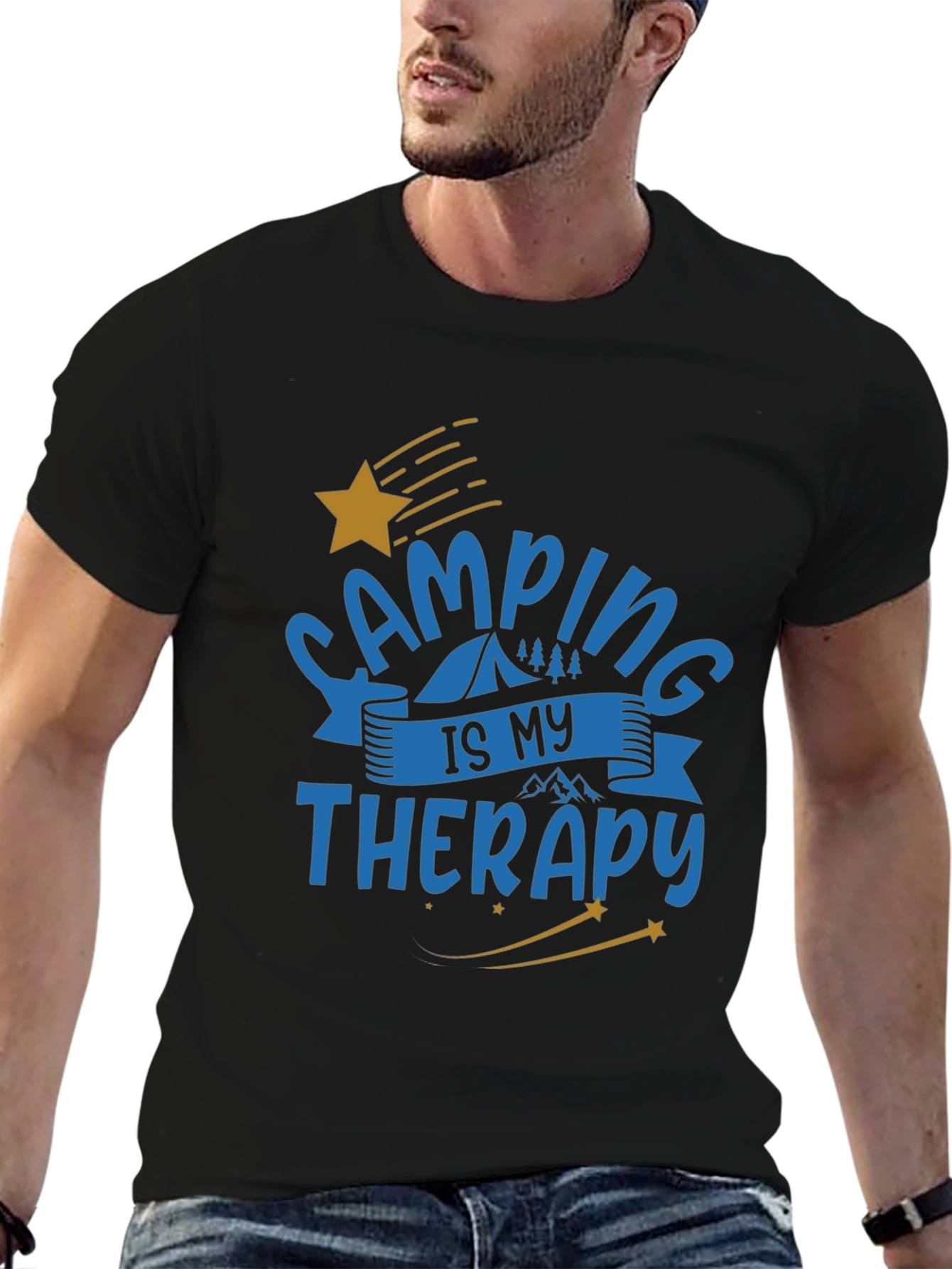 Camping is My Therapy Graphic T-Shirt