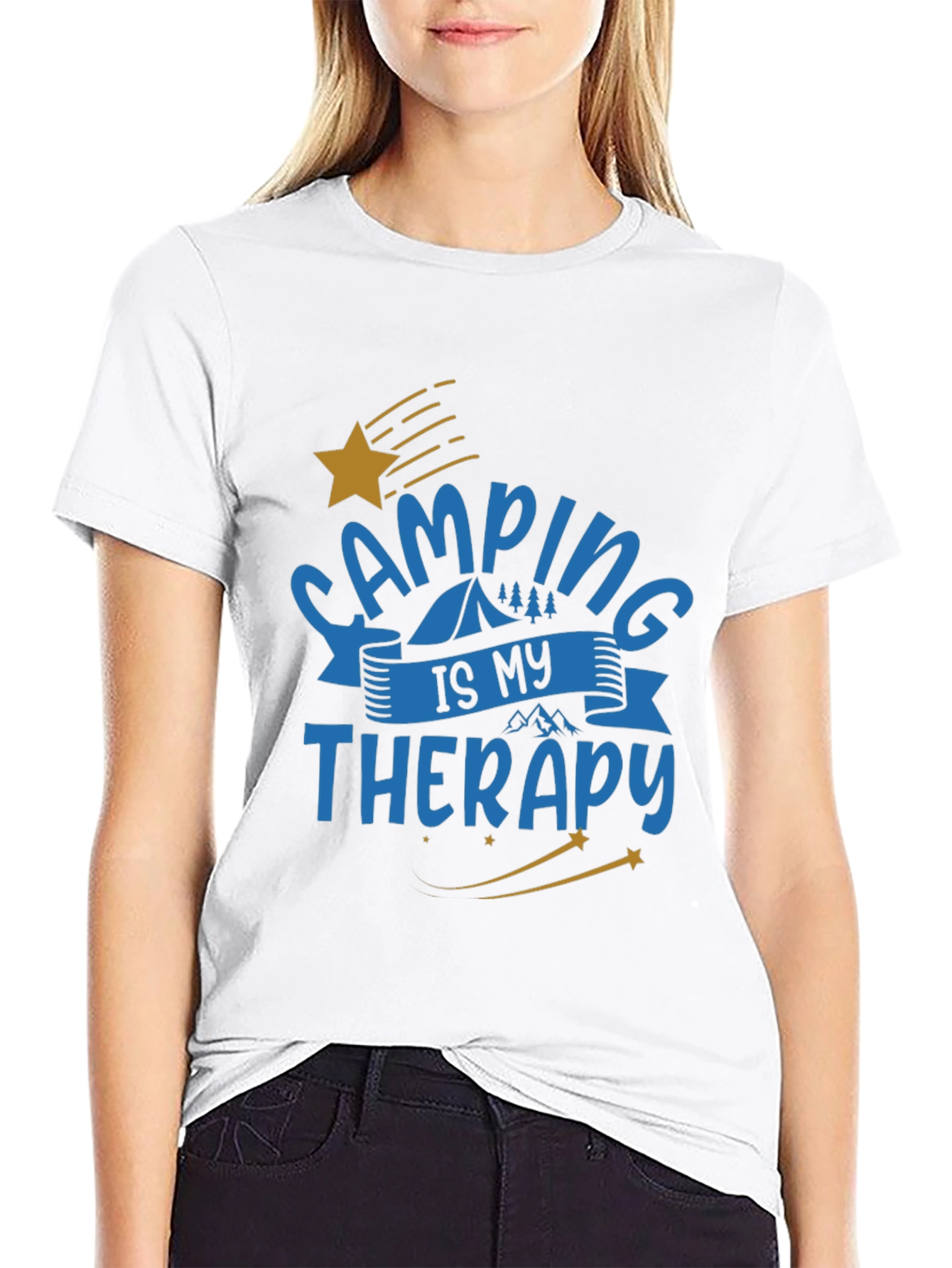 Camping is My Therapy Graphic T-Shirt