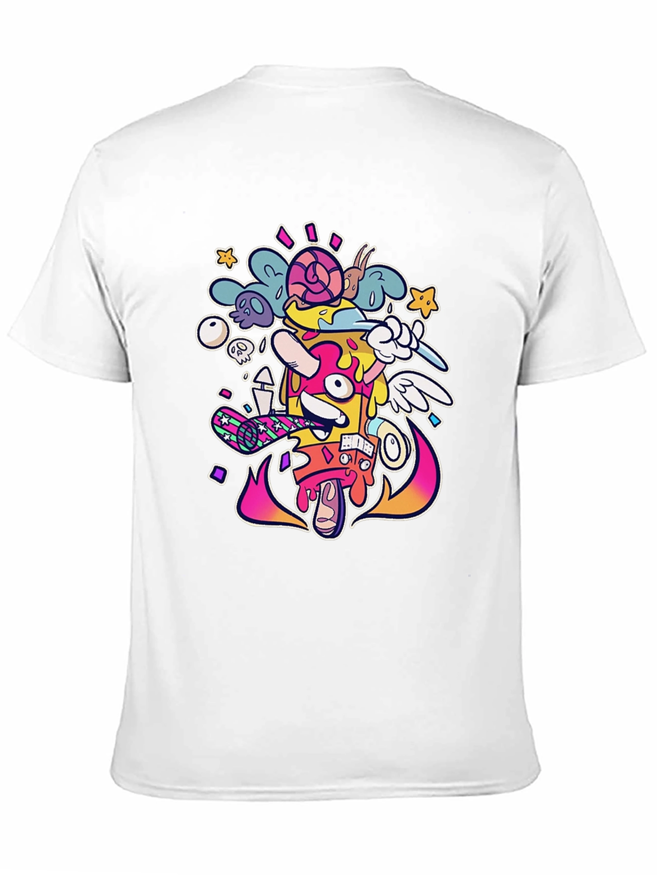 Funky Graphic Print Black T-Shirt