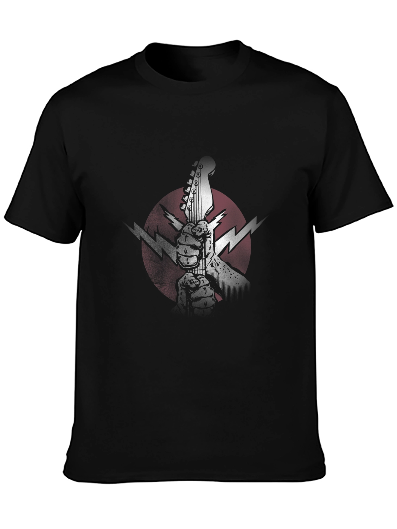 Electric Guitar Lightning Bolt Graphic Tee