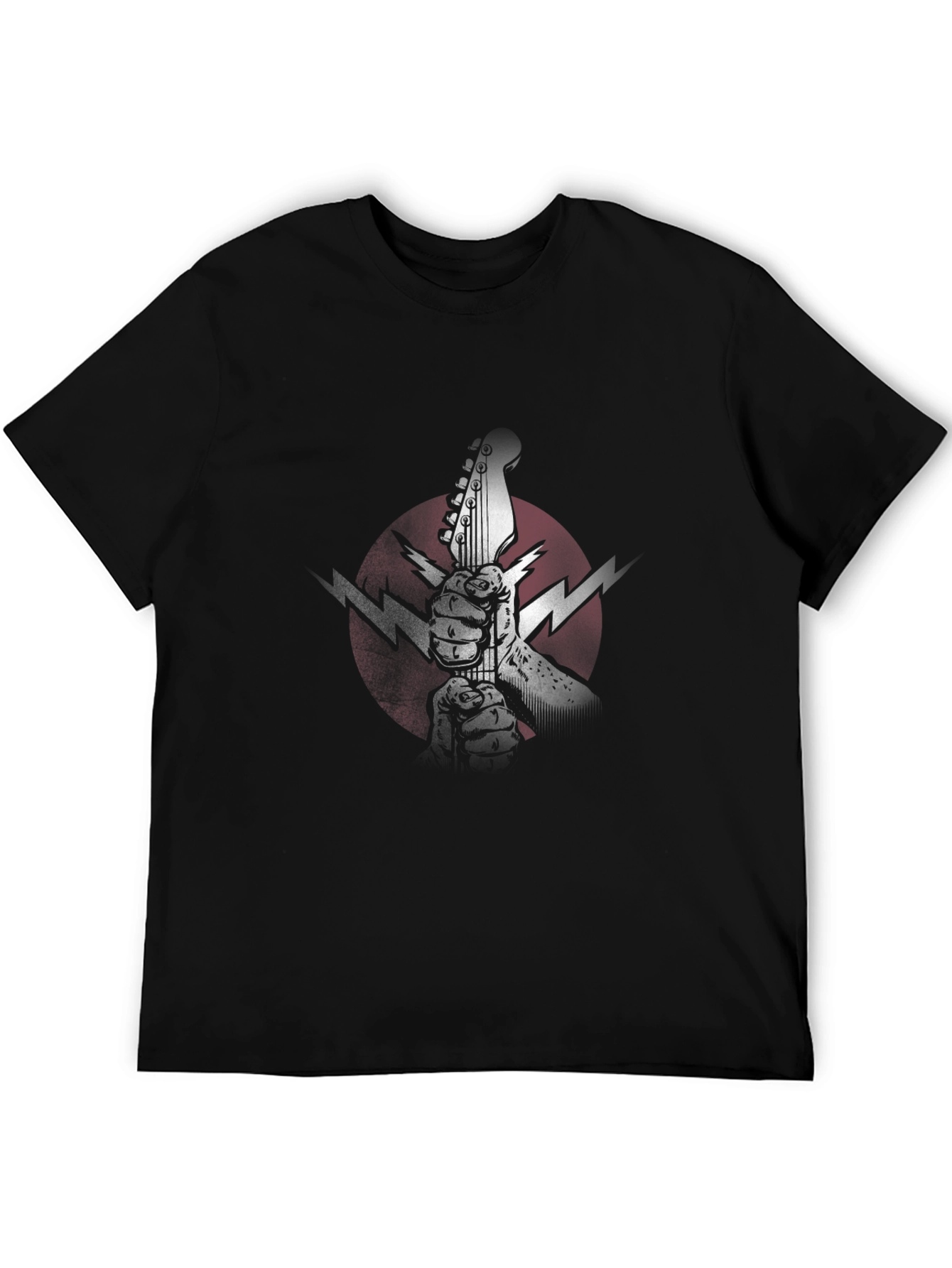 Electric Guitar Lightning Bolt Graphic Tee
