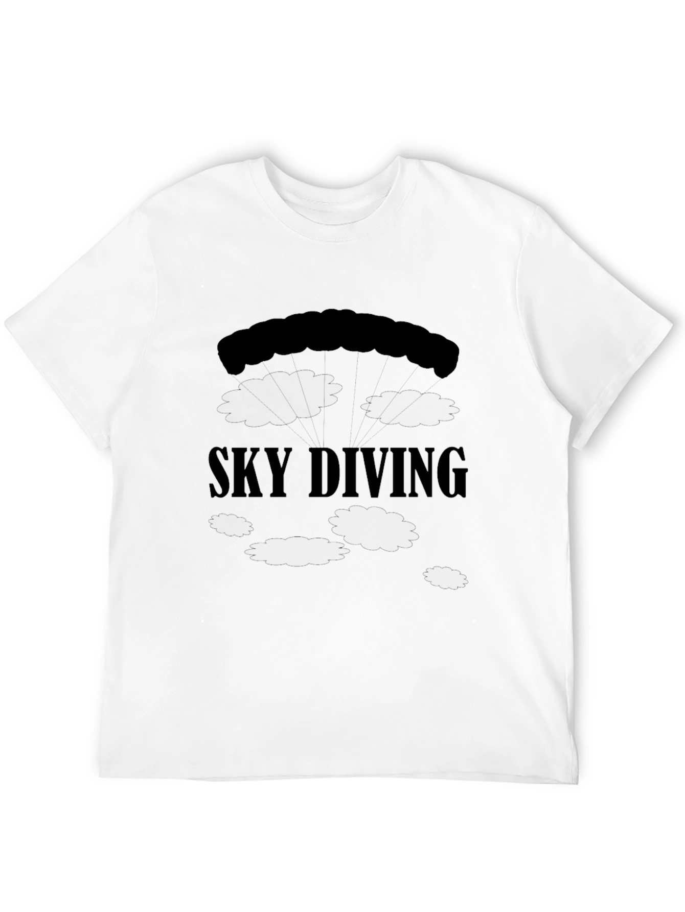Sky Diving Black T-Shirt