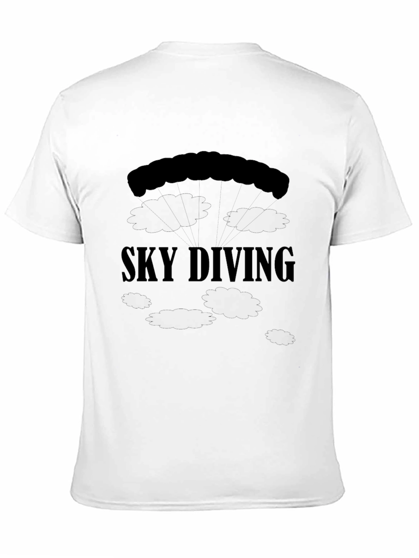 Sky Diving Black T-Shirt