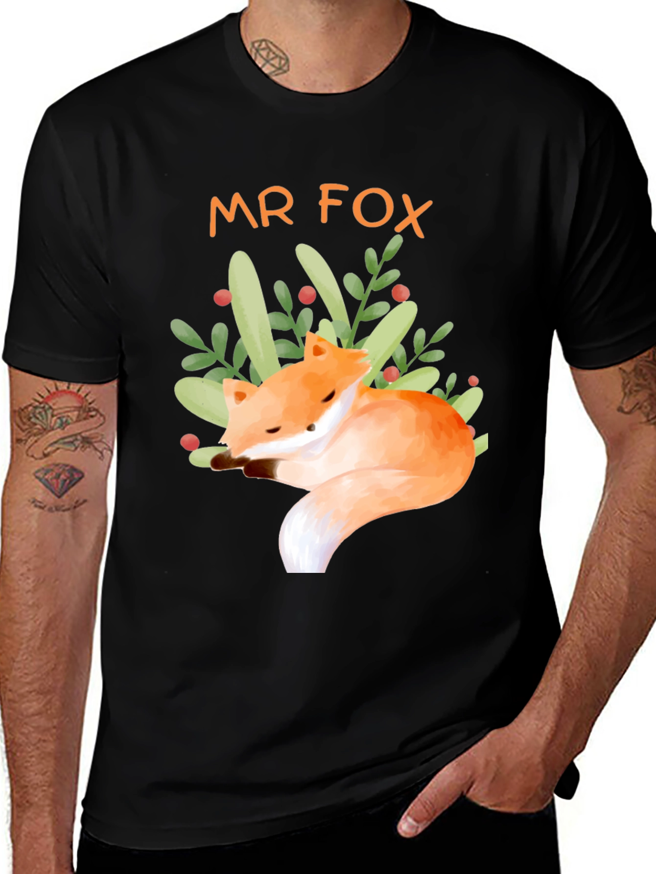 Mr. Fox Graphic T-Shirt - Cute Animal Tee