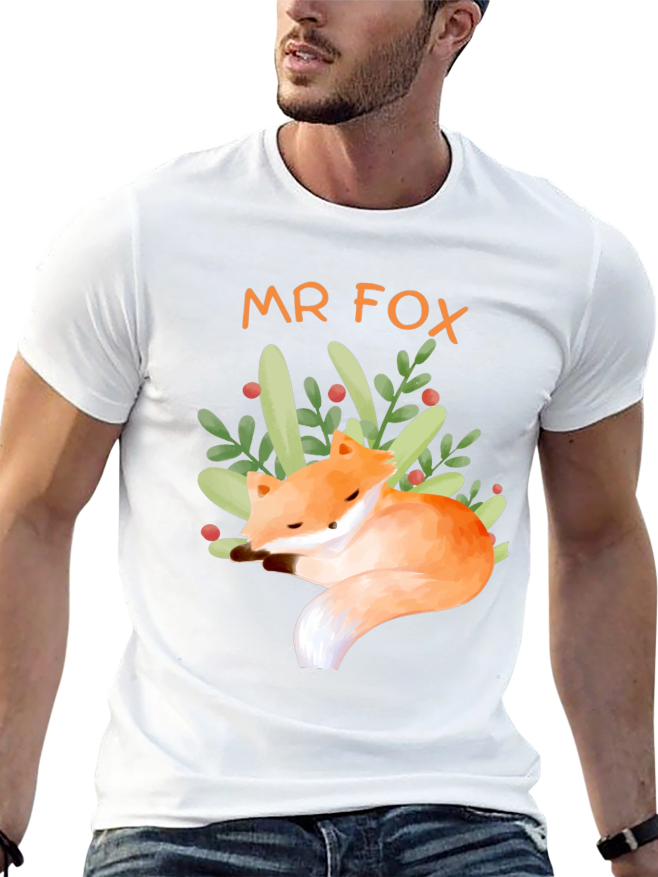 Mr. Fox Graphic T-Shirt - Cute Animal Tee