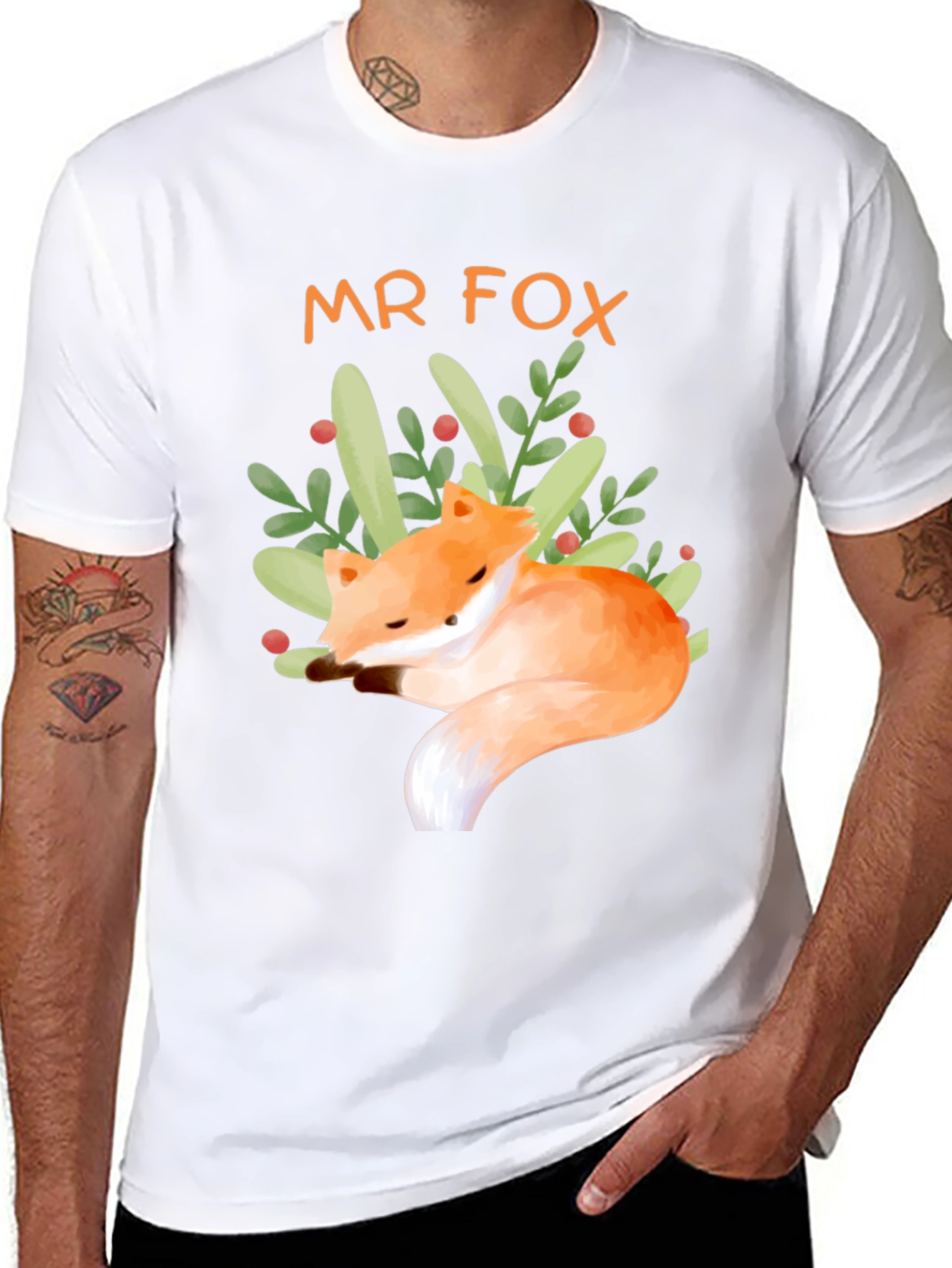Mr. Fox Graphic T-Shirt - Cute Animal Tee