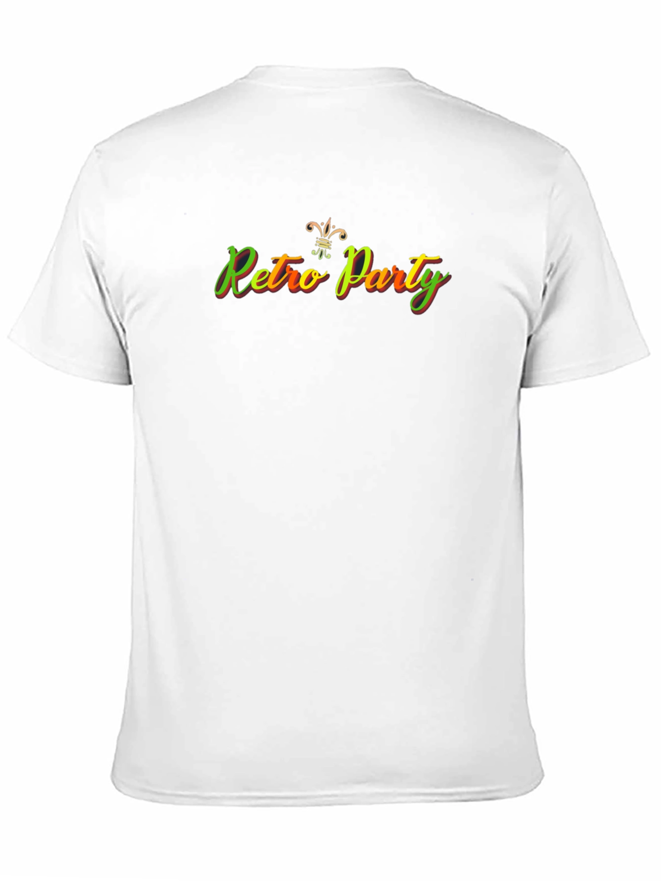 Retro Party Graphic T-Shirt - Black Crew Neck Tee