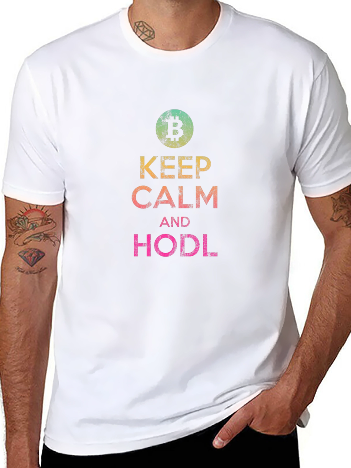 Keep Calm and HODL Bitcoin Crypto T-Shirt