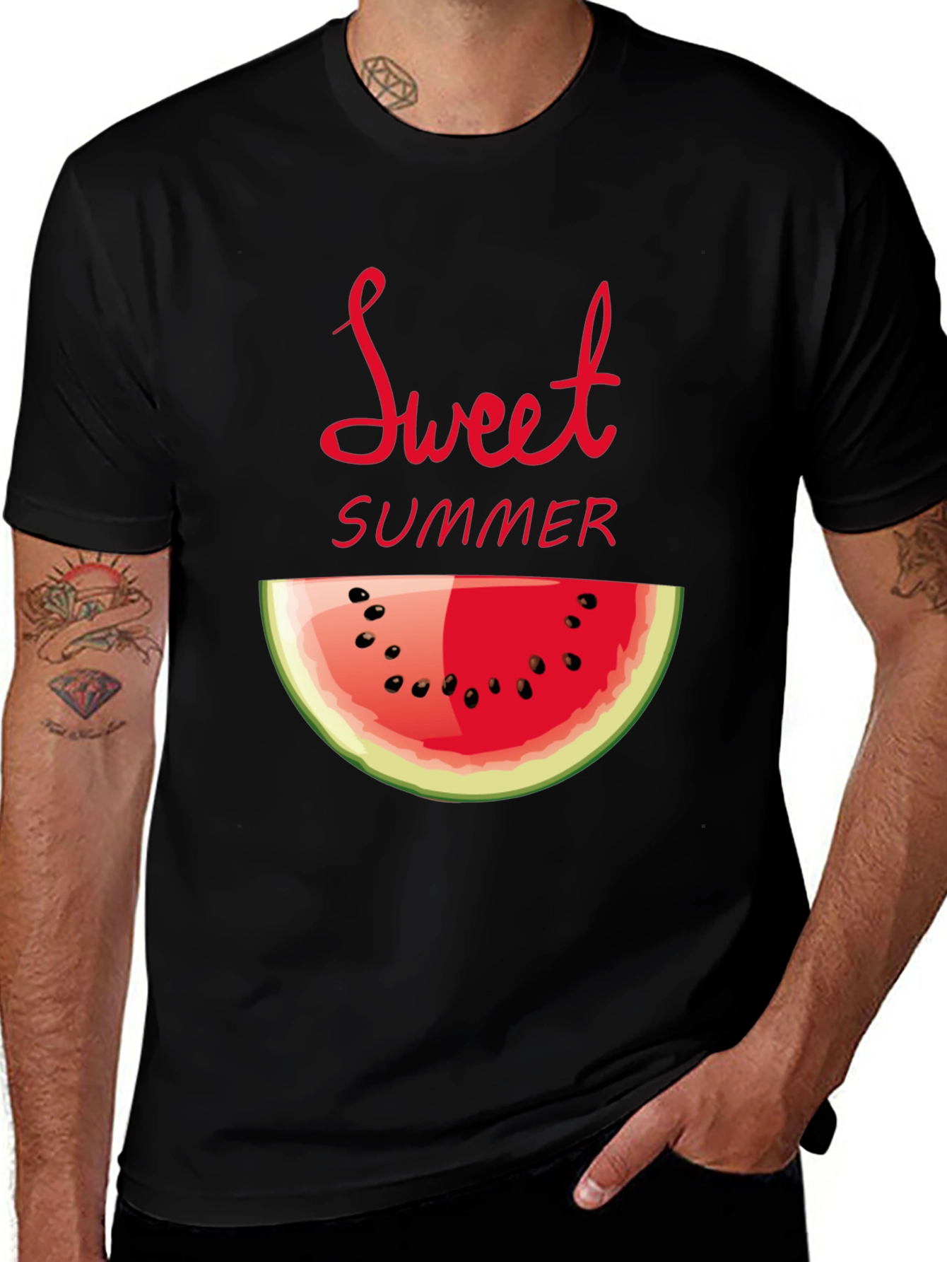 Sweet Summer Watermelon Graphic T-Shirt