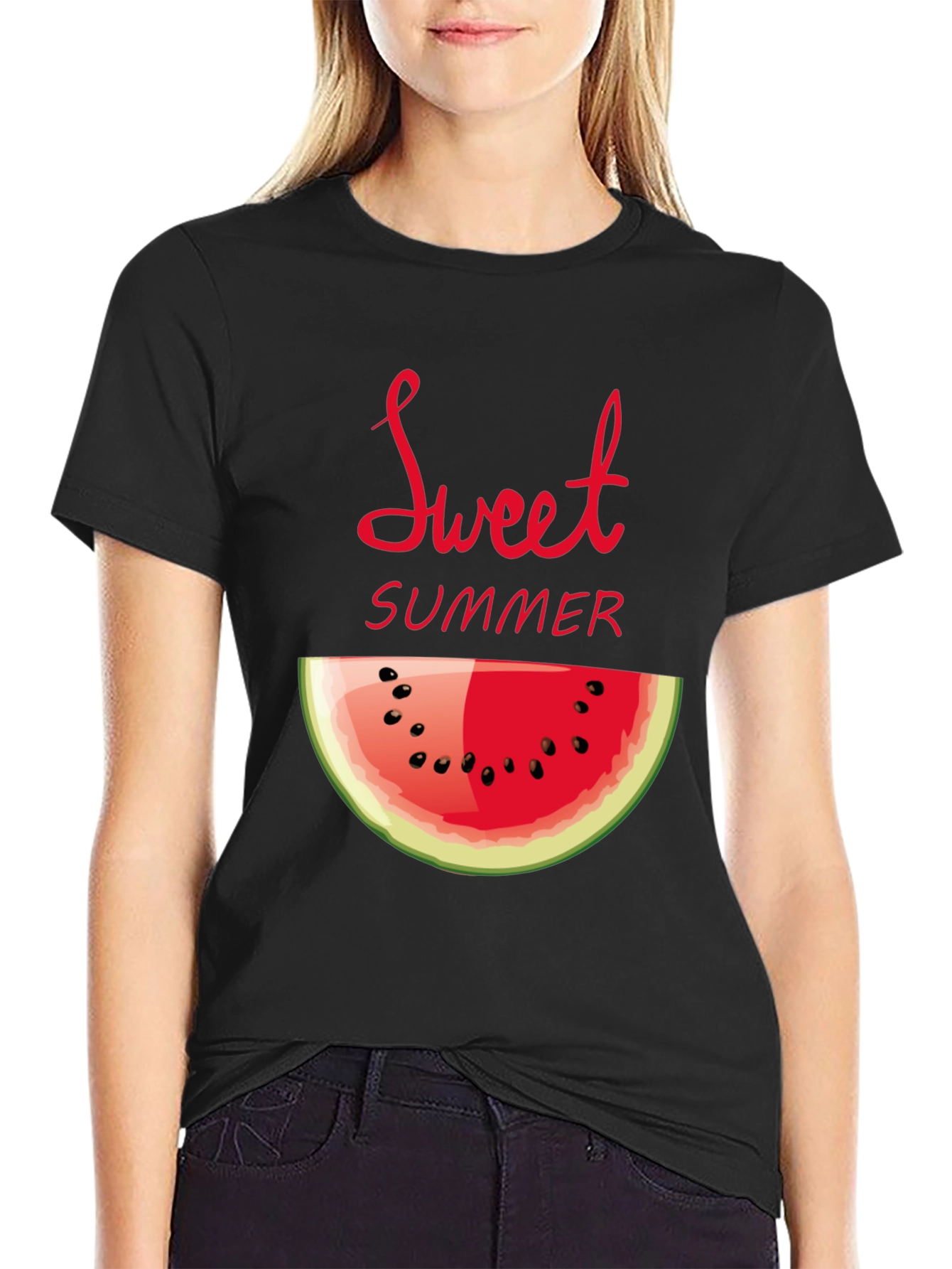 Sweet Summer Watermelon Graphic T-Shirt