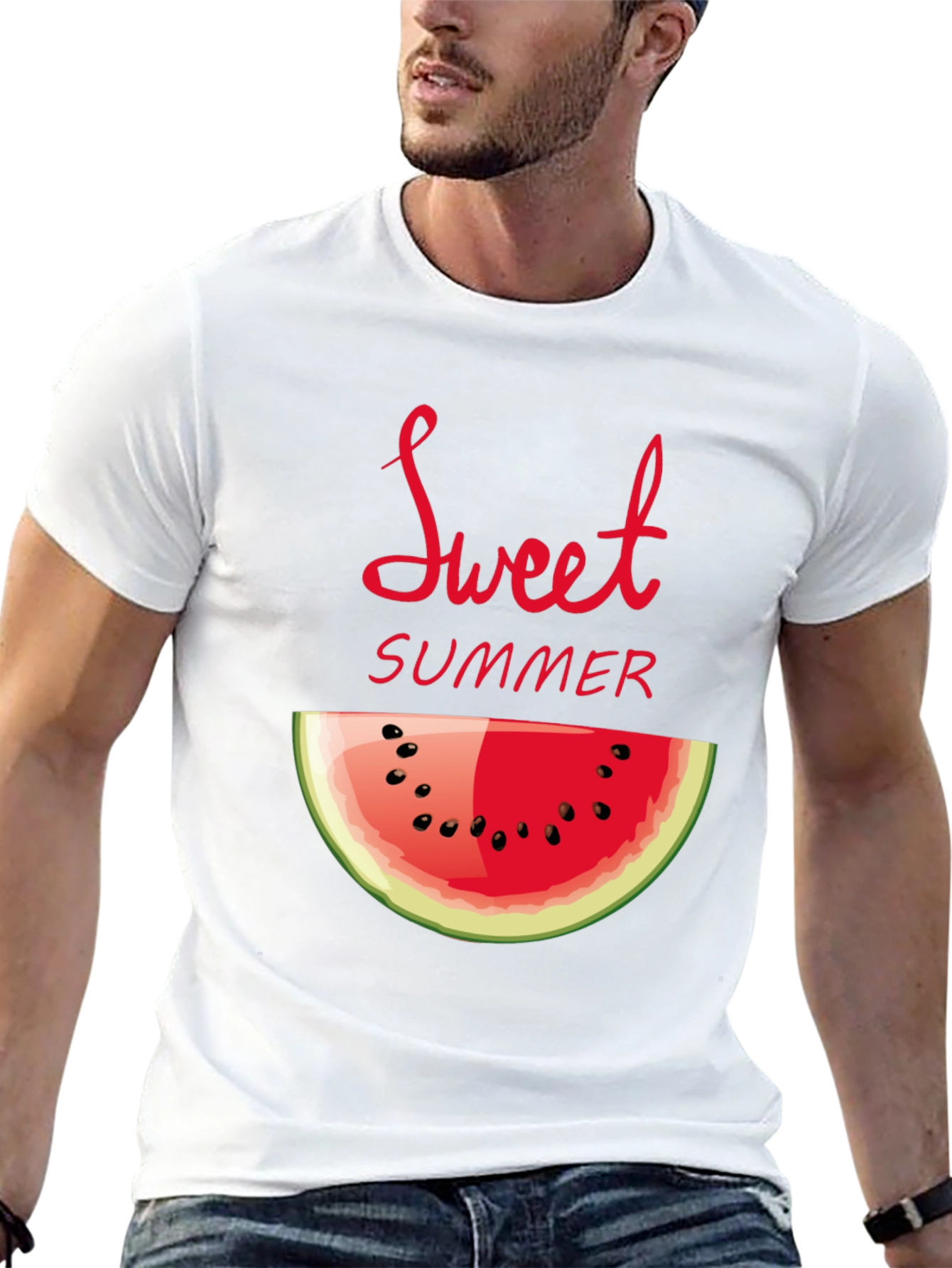 Sweet Summer Watermelon Graphic T-Shirt