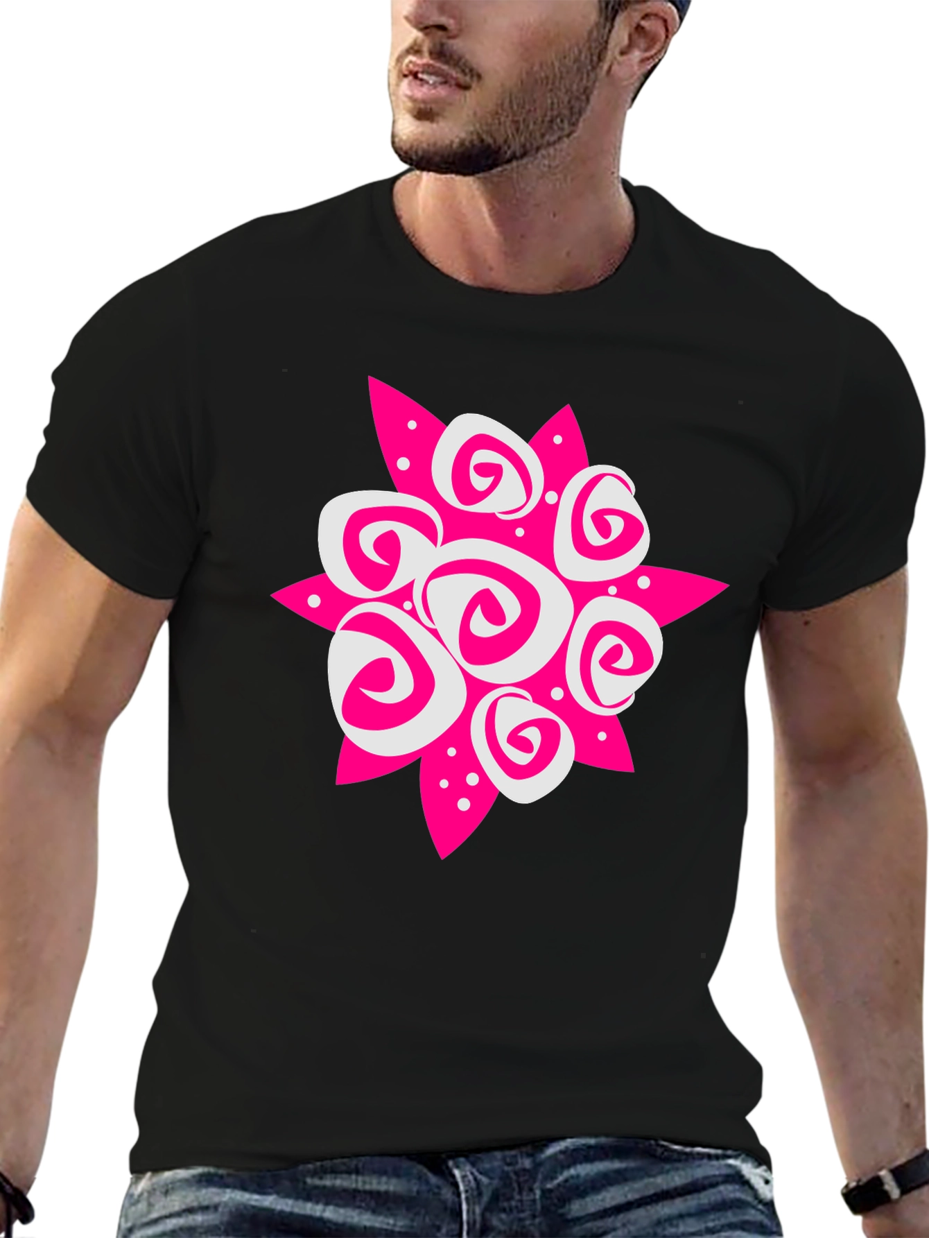Abstract Floral Graphic Tee