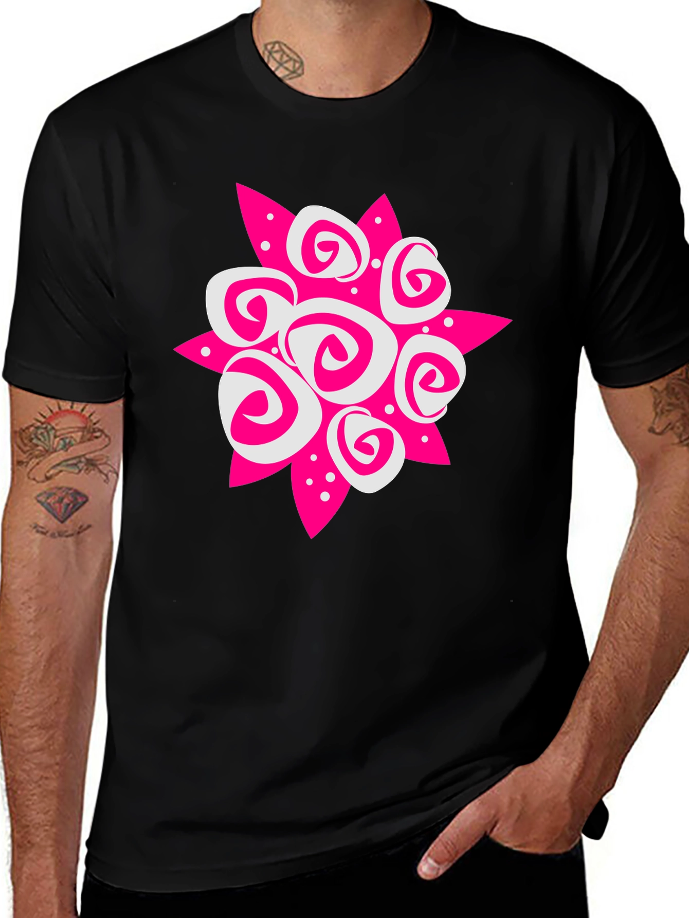 Abstract Floral Graphic Tee