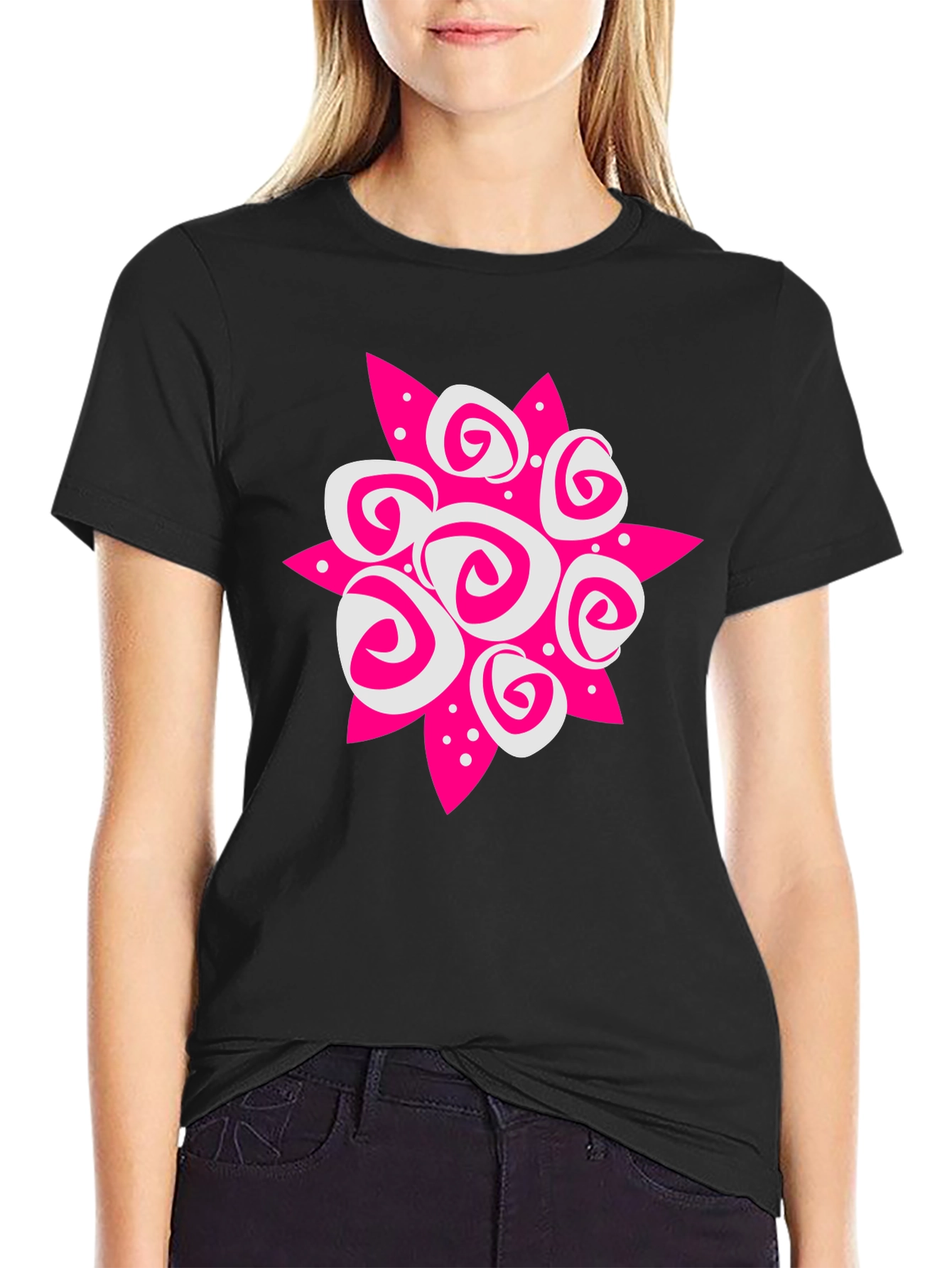 Abstract Floral Graphic Tee