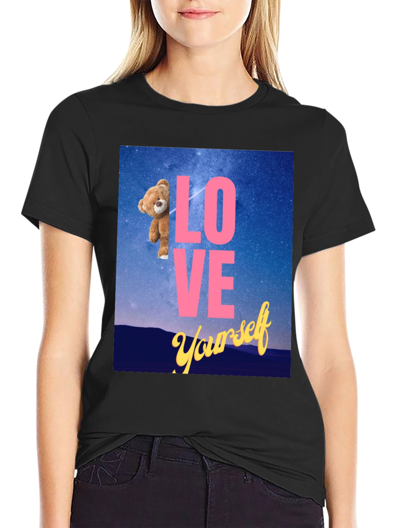 Love Yourself Teddy Bear Graphic Tee
