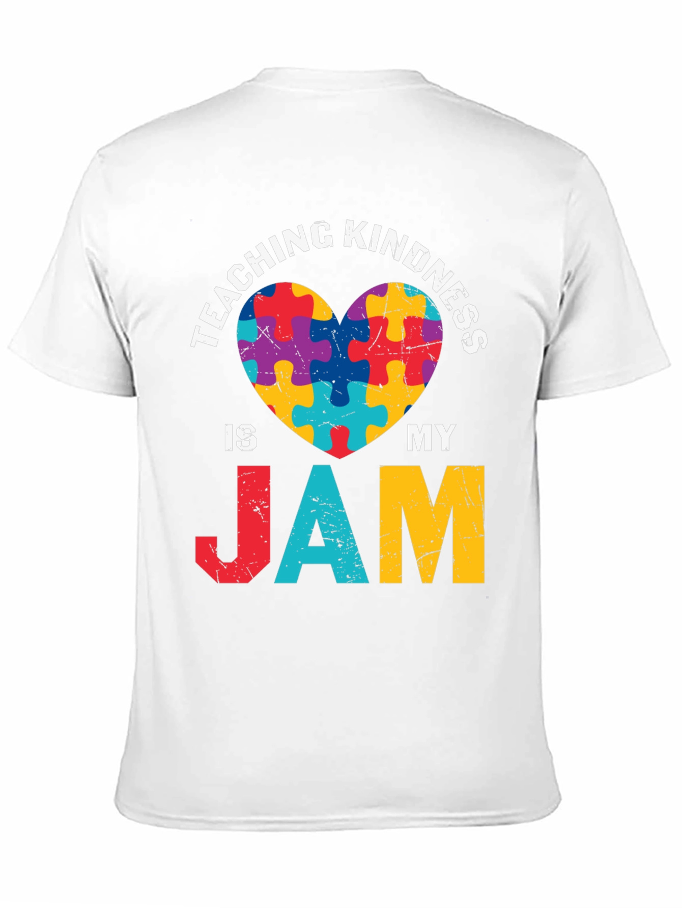 Teaching Kindness is My Jam Puzzle Heart Tee