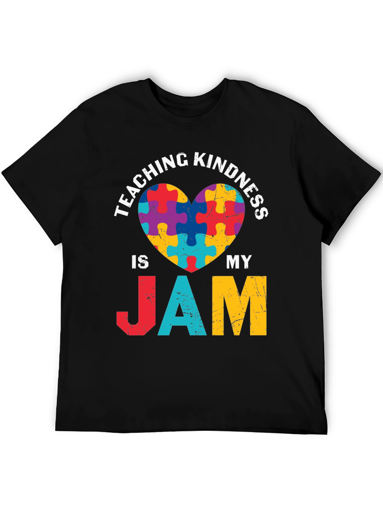 Teaching Kindness is My Jam Puzzle Heart Tee