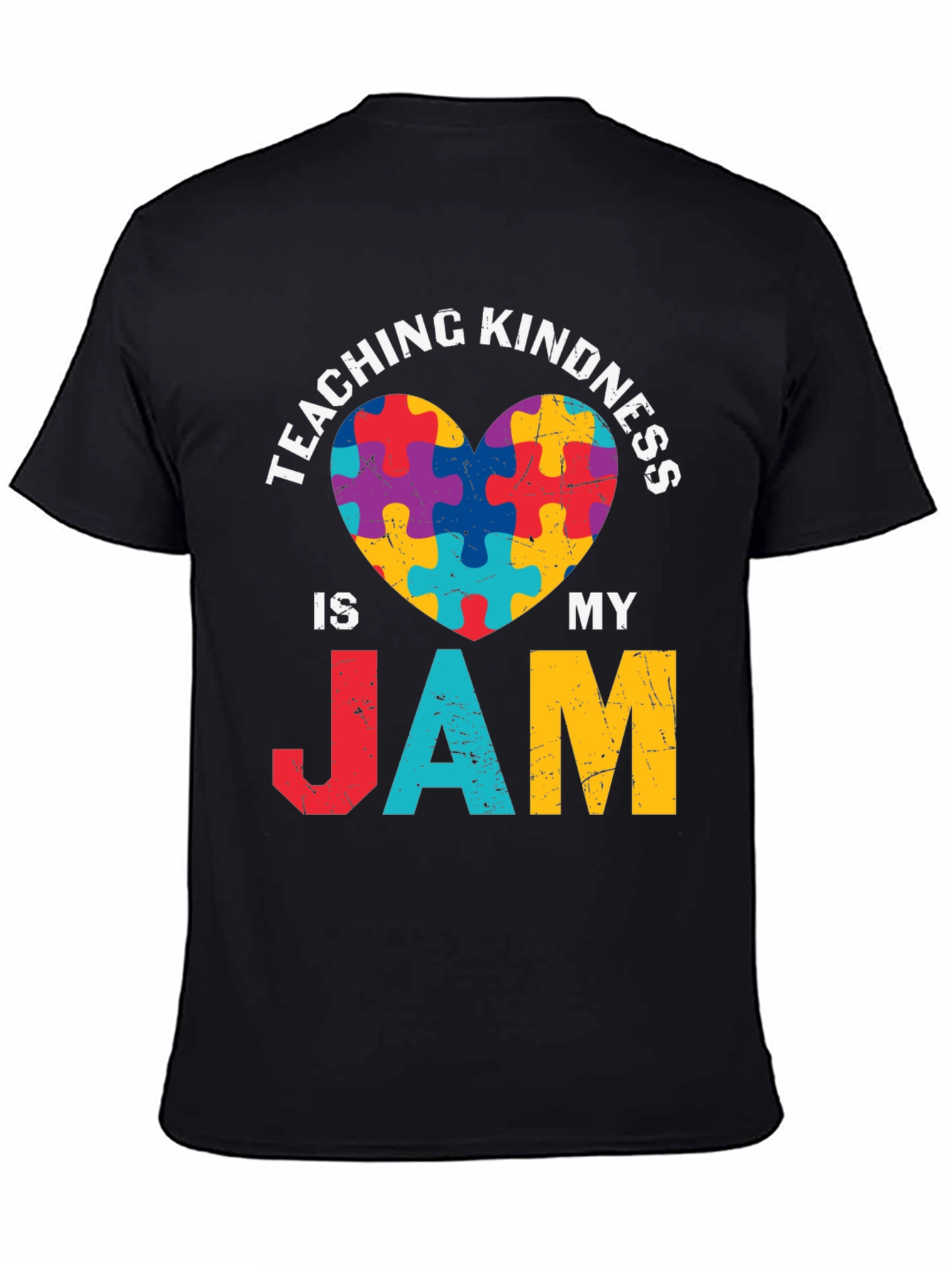 Teaching Kindness is My Jam Puzzle Heart Tee