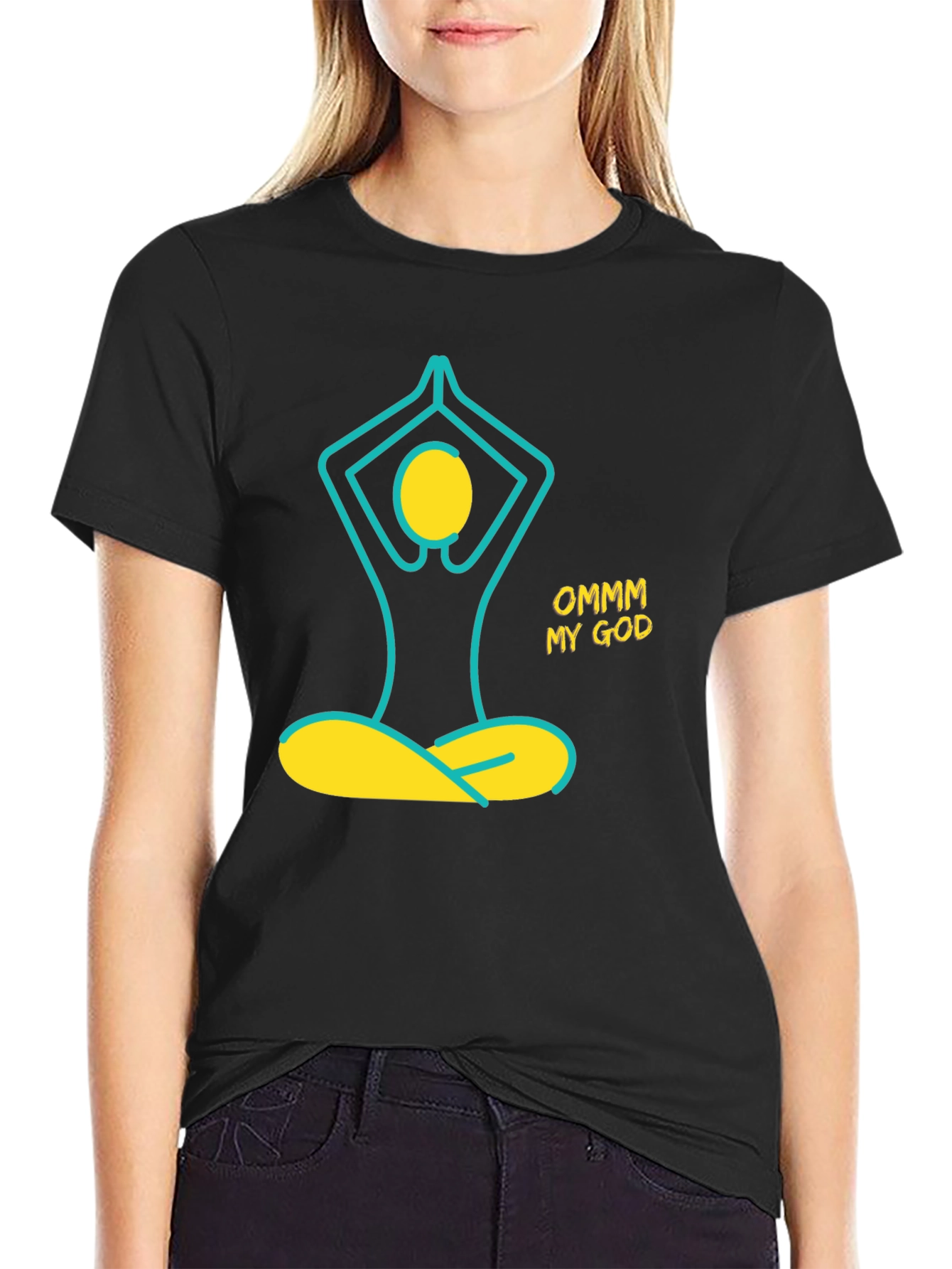 Ommm My God Yoga T-Shirt - Black