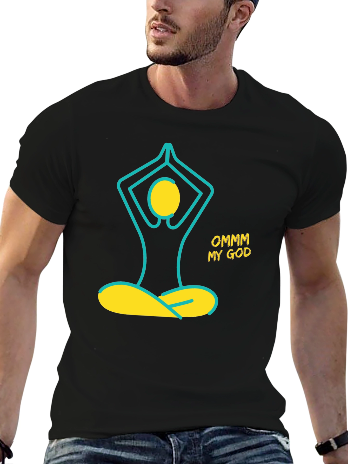 Ommm My God Yoga T-Shirt - Black