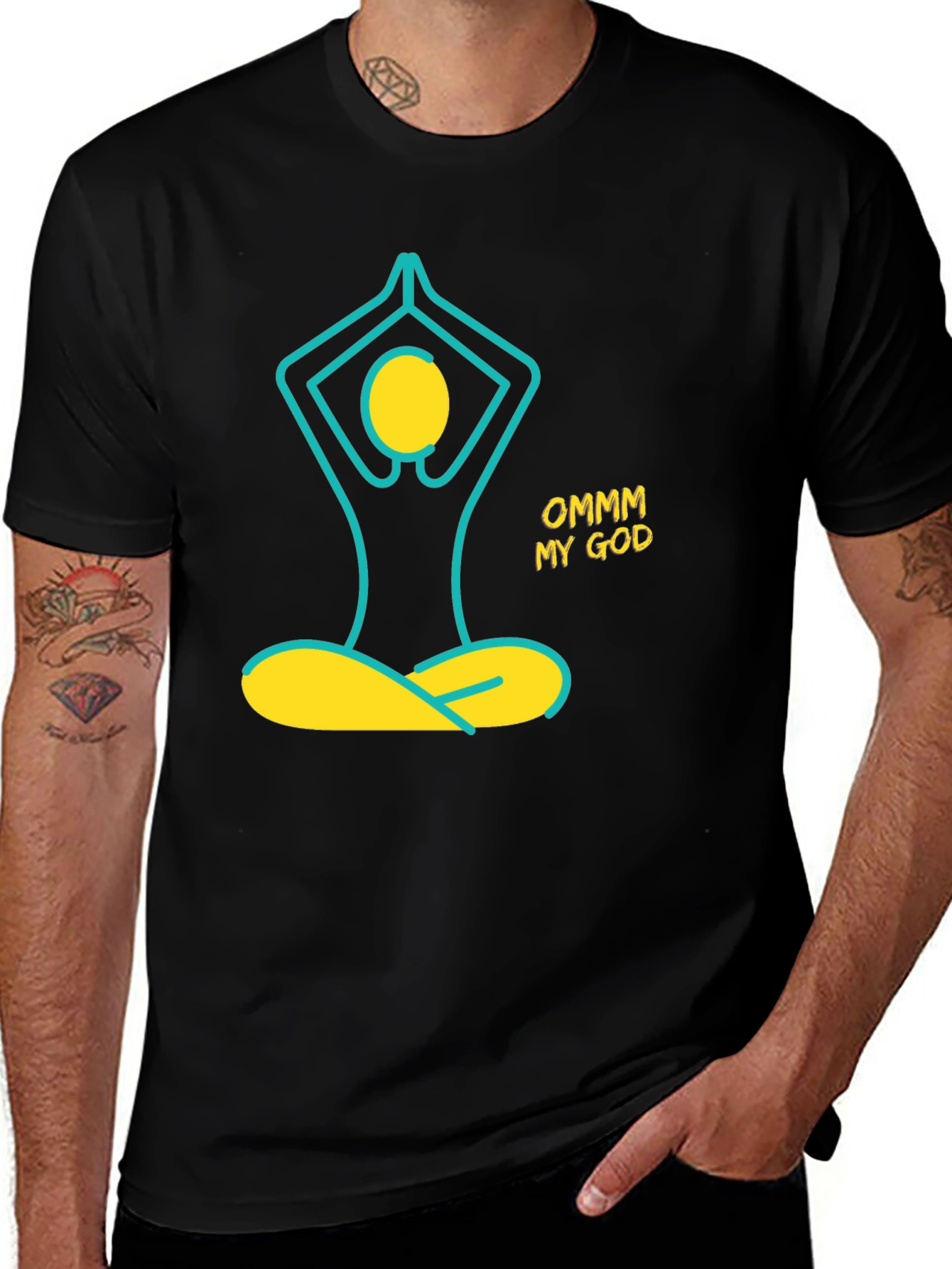 Ommm My God Yoga T-Shirt - Black