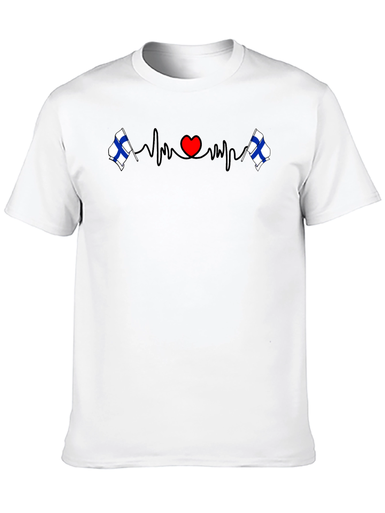 Finland Heartbeat T-Shirt - Finnish Pride Tee