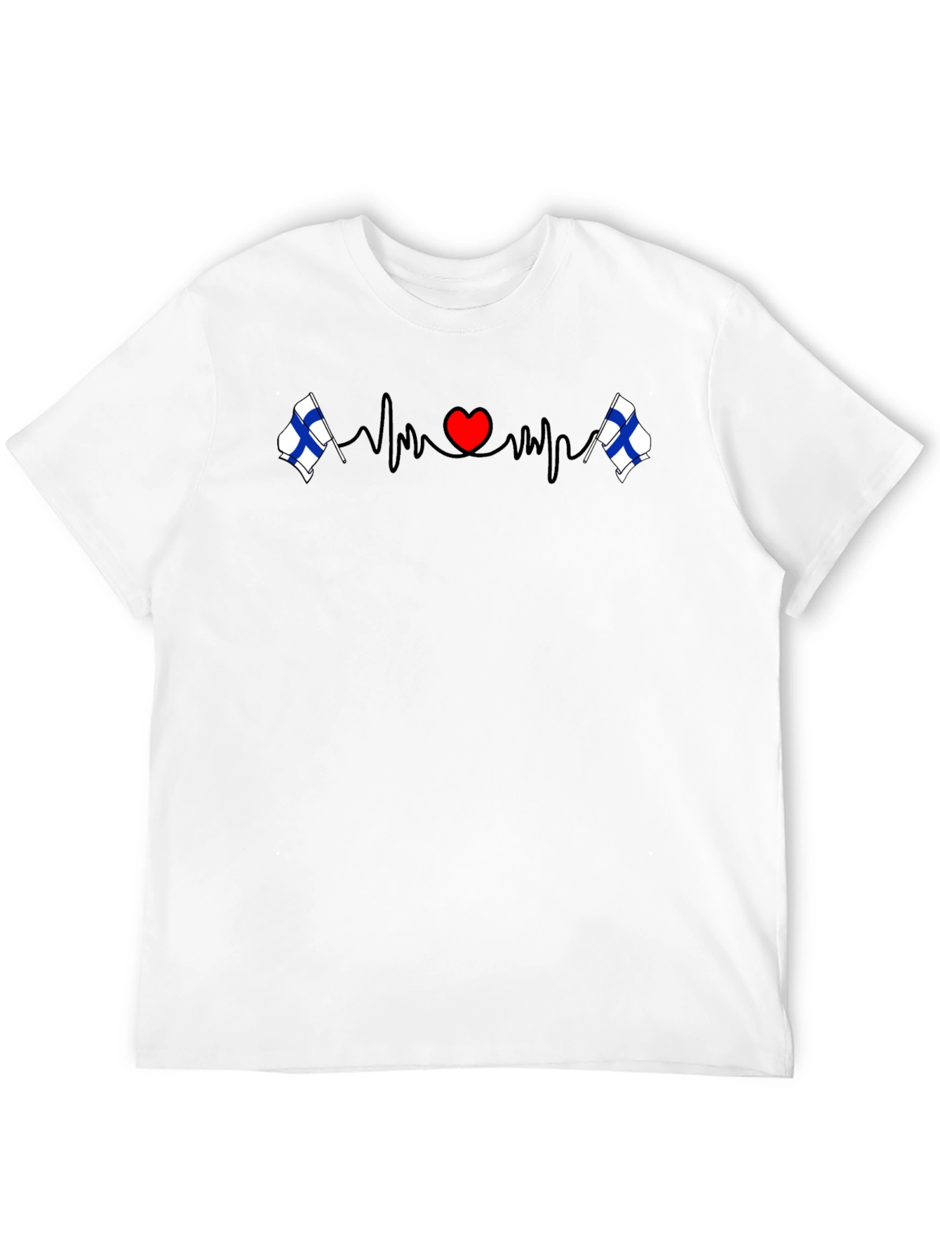 Finland Heartbeat T-Shirt - Finnish Pride Tee