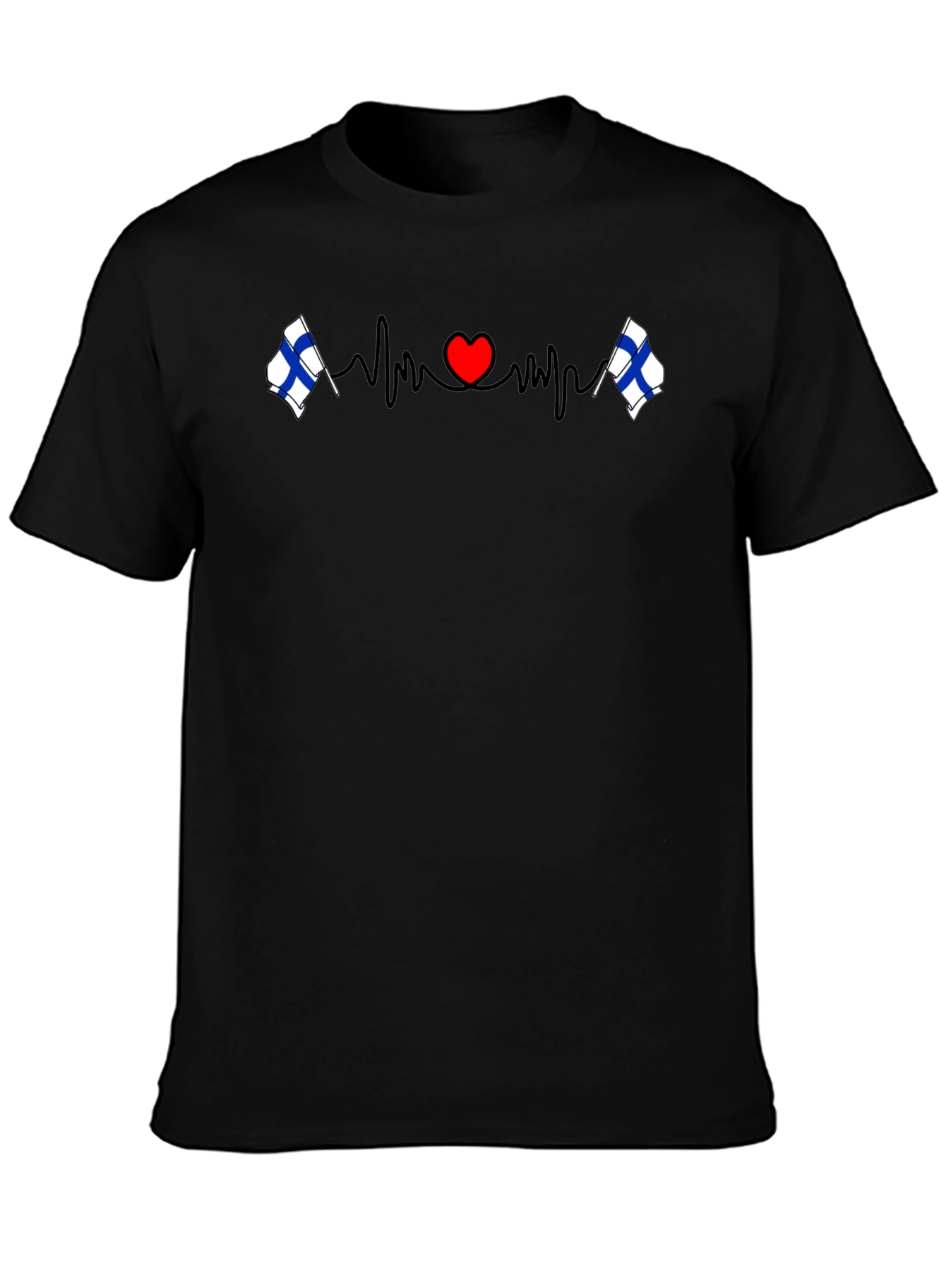 Finland Heartbeat T-Shirt - Finnish Pride Tee