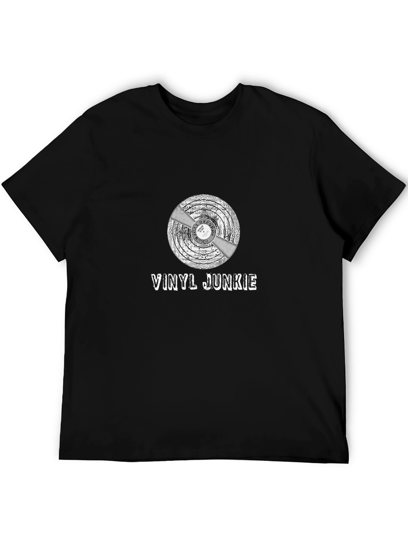 Vinyl Junkie Graphic T-Shirt - Music Lover Tee