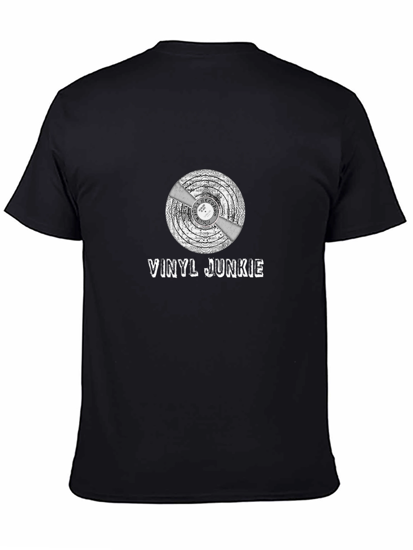 Vinyl Junkie Graphic T-Shirt - Music Lover Tee