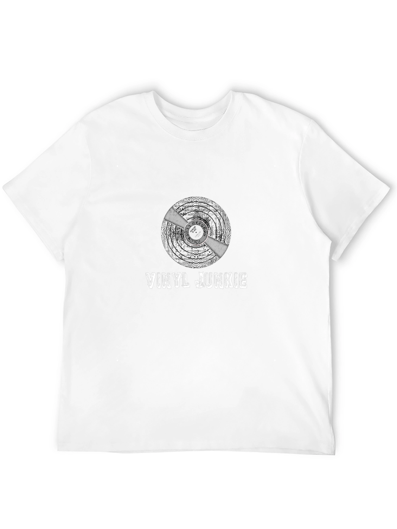 Vinyl Junkie Graphic T-Shirt - Music Lover Tee
