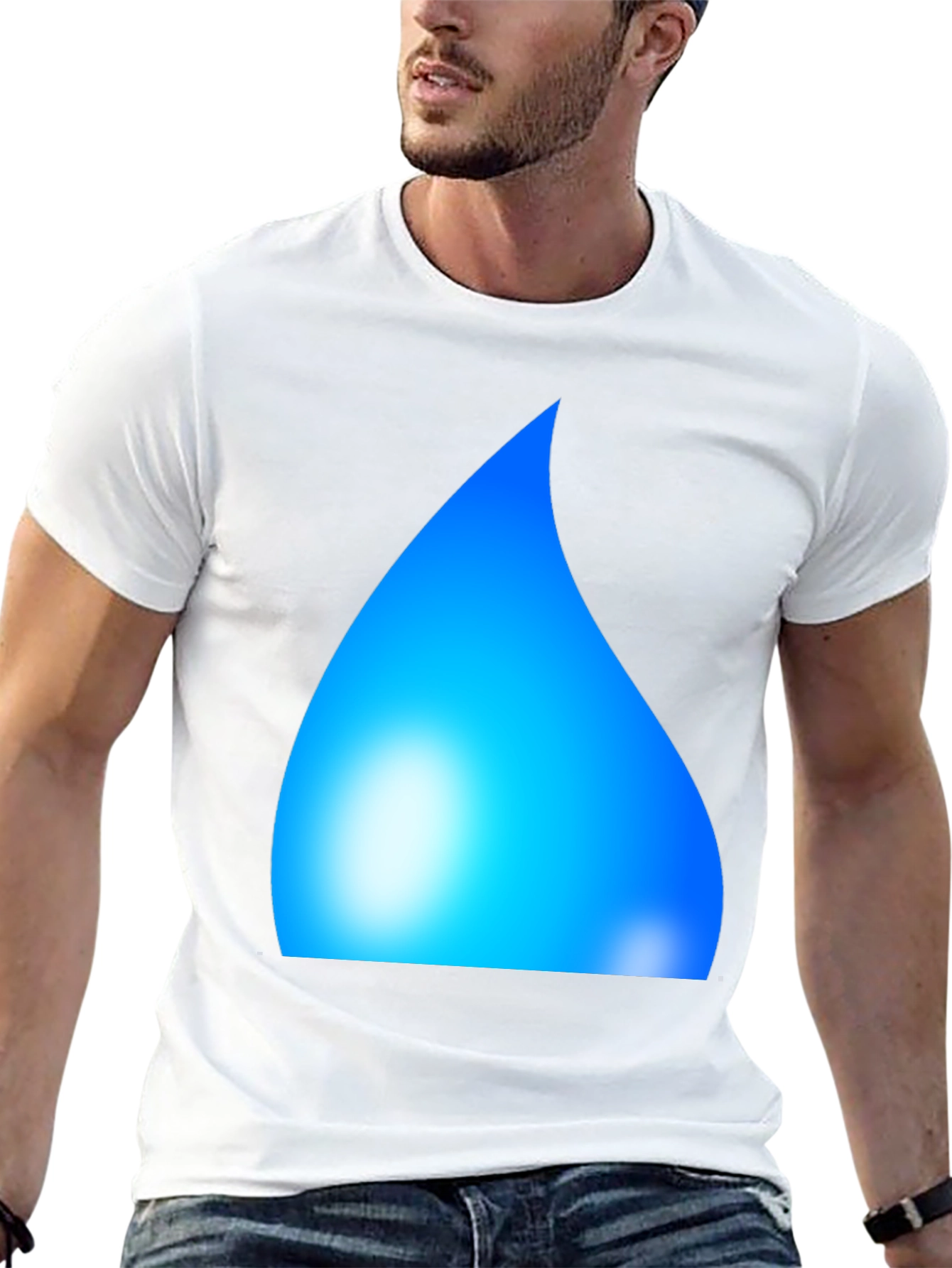 Cool Blue Graphic Tee - Soft Cotton Comfort