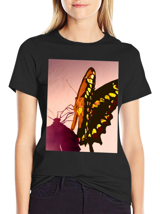 Butterfly Graphic Tee - Stylish Mens Black T-Shirt