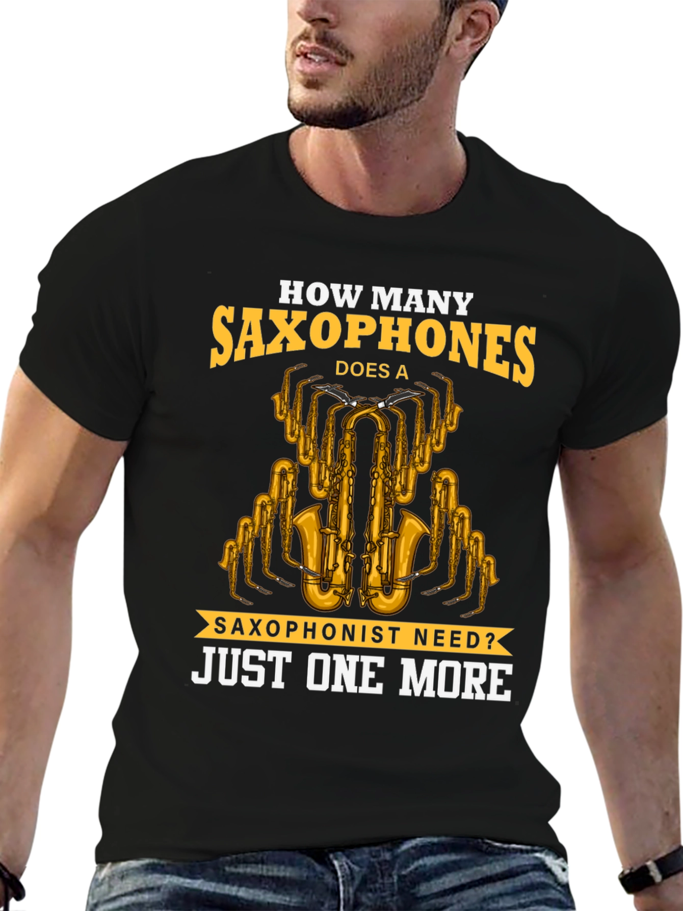 Saxophone Lover T-Shirt - Just One More Design