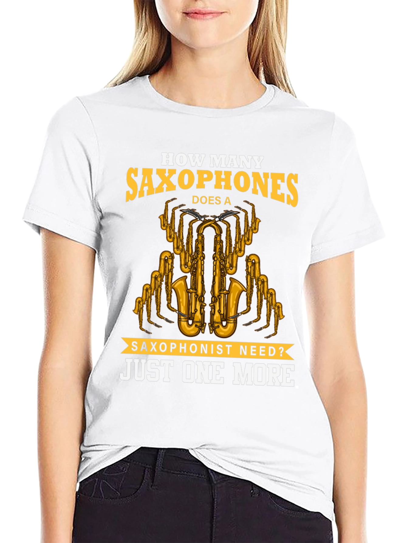 Saxophone Lover T-Shirt - Just One More Design