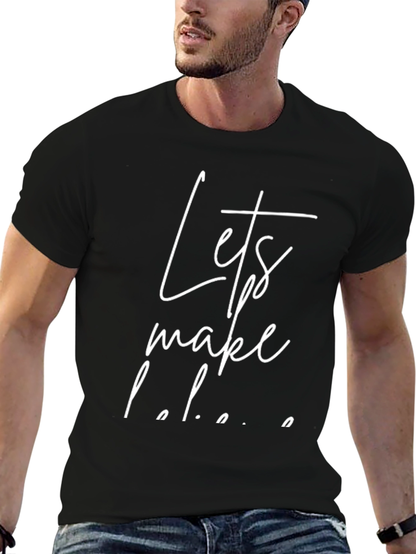 Lets Make Love Tee - Stylish Black Cotton T-Shirt