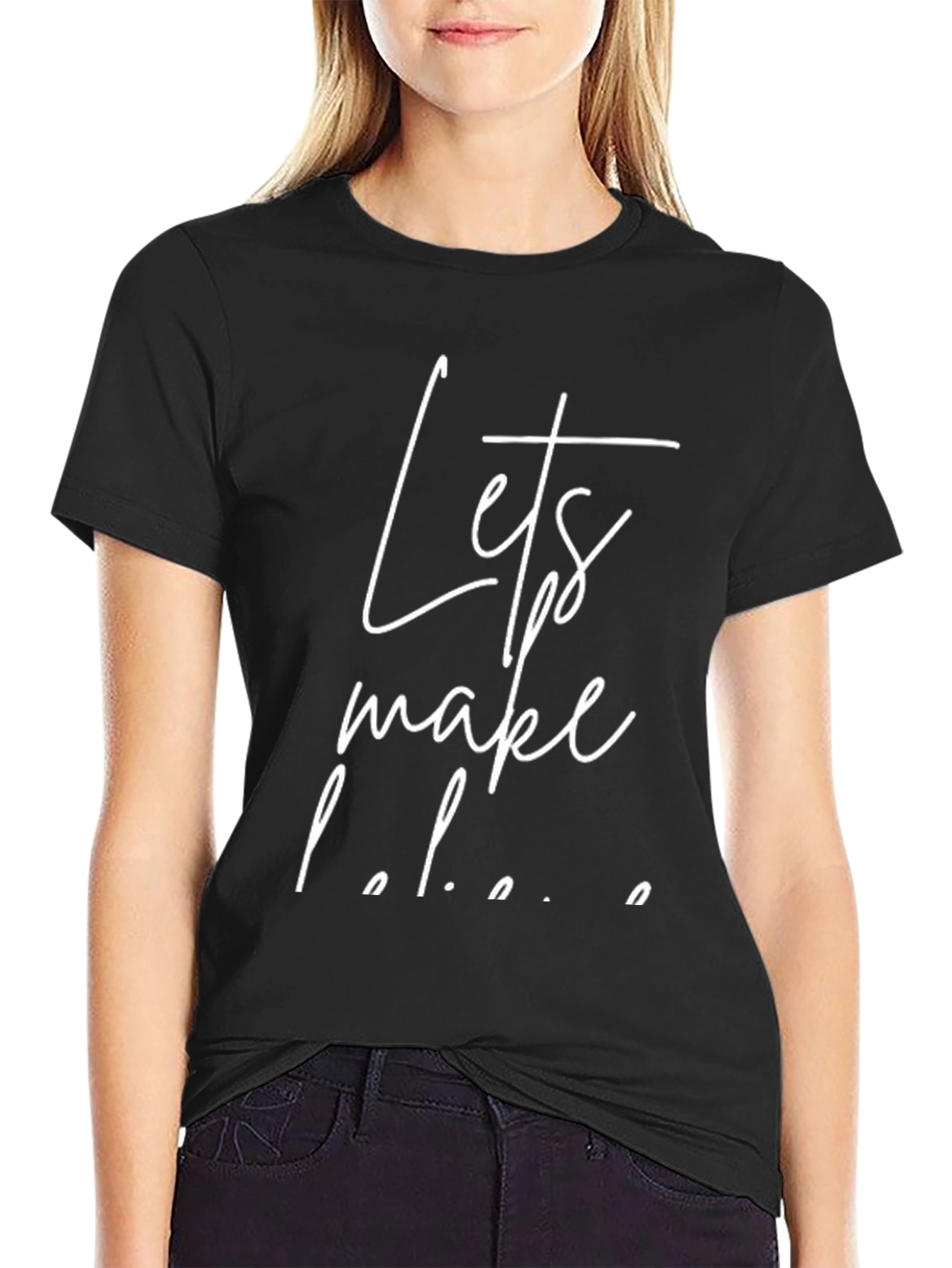 Lets Make Love Tee - Stylish Black Cotton T-Shirt