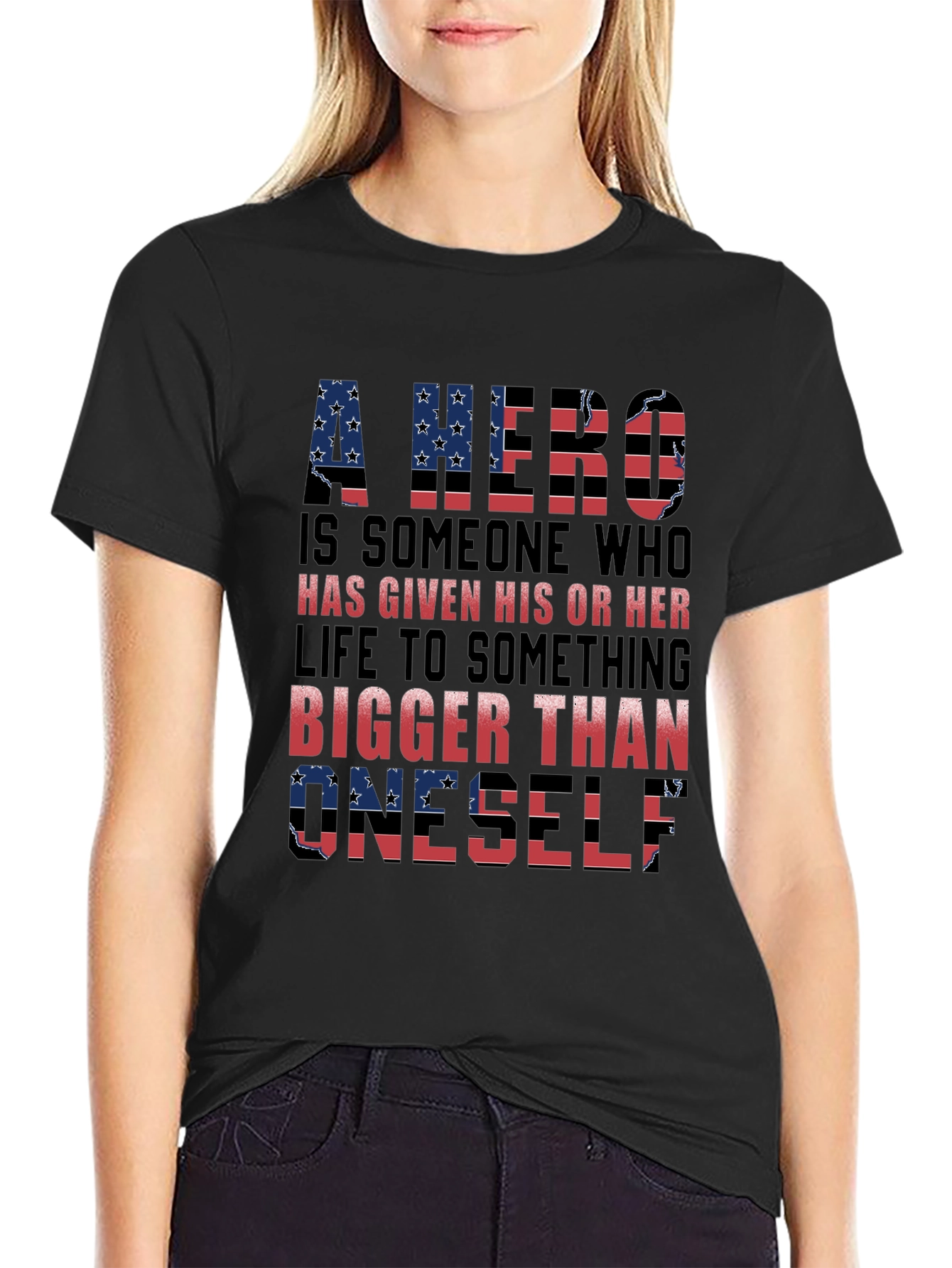 Patriotic Hero T-Shirt - American Flag Design
