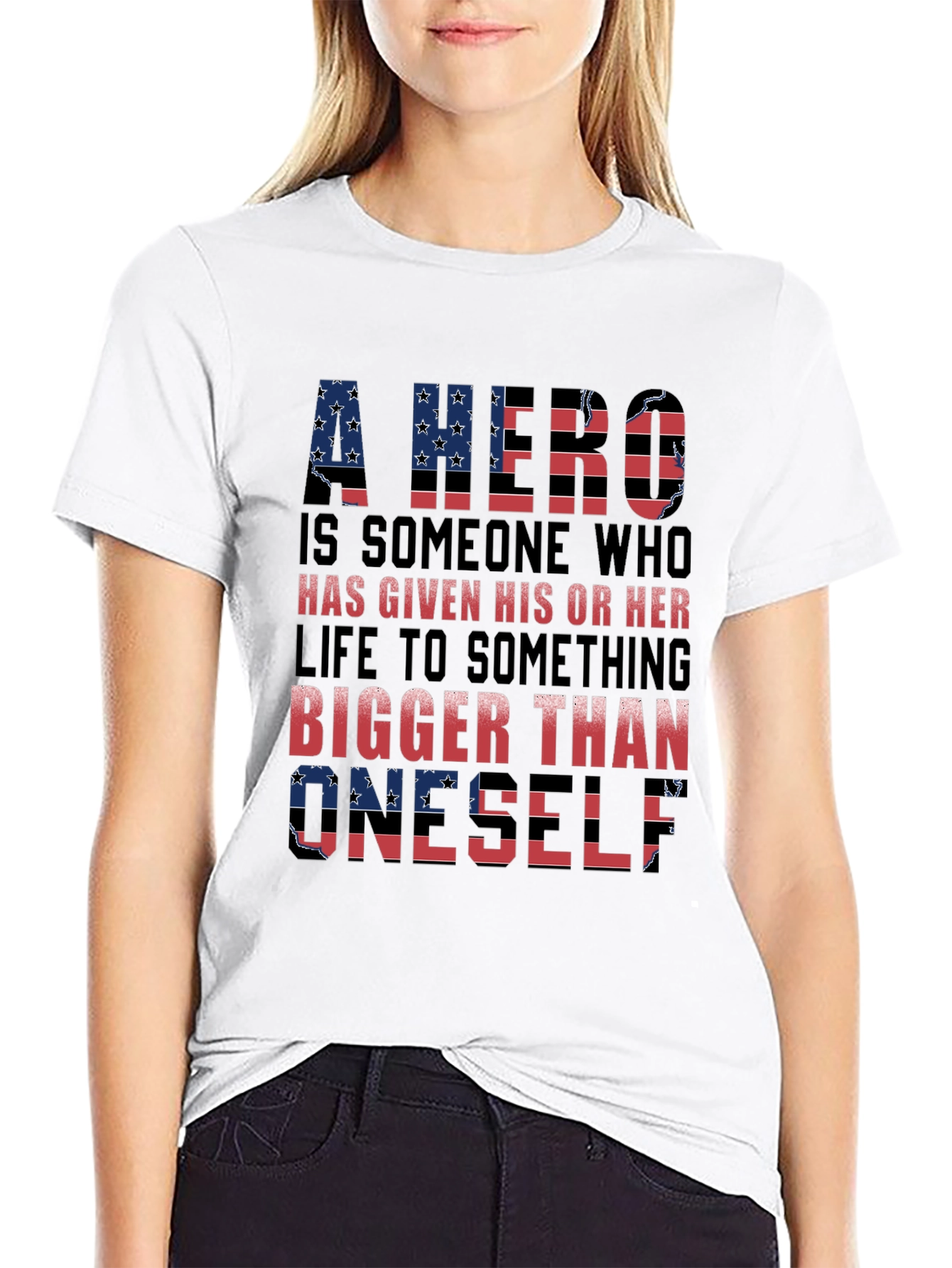Patriotic Hero T-Shirt - American Flag Design