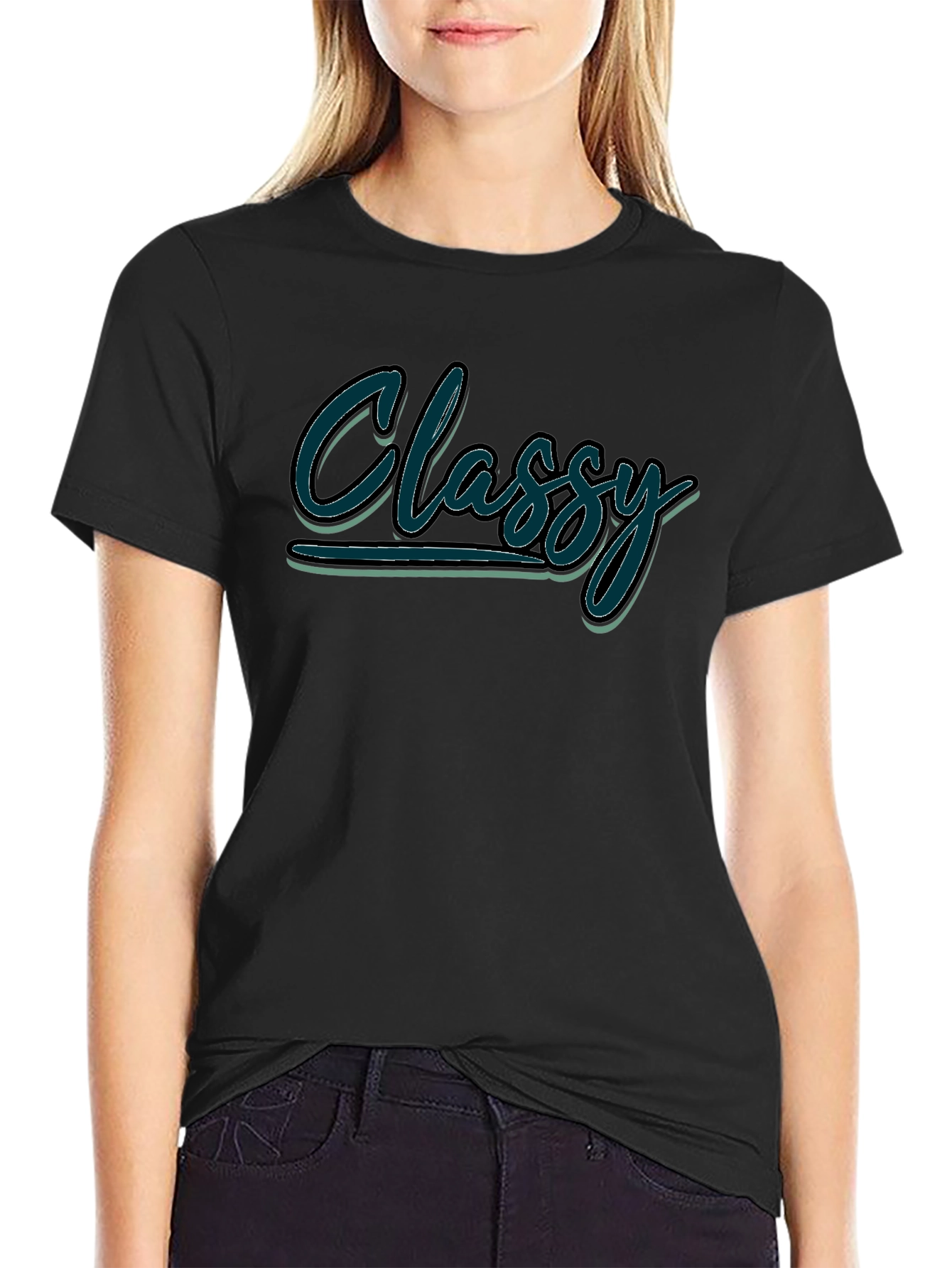 Classy Graphic Black T-Shirt - Casual Style