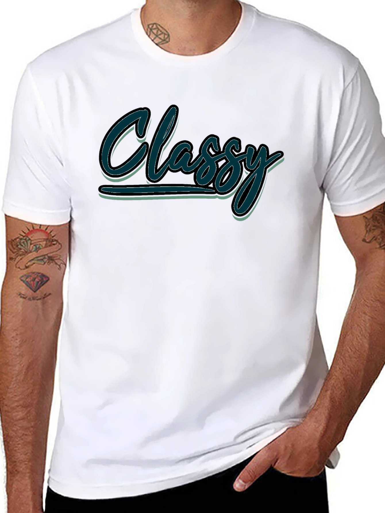 Classy Graphic Black T-Shirt - Casual Style